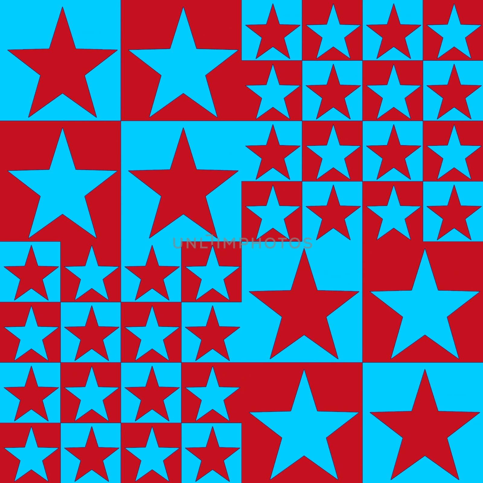 Digital computer graphic - seamless decorative pattern with a stars for design.