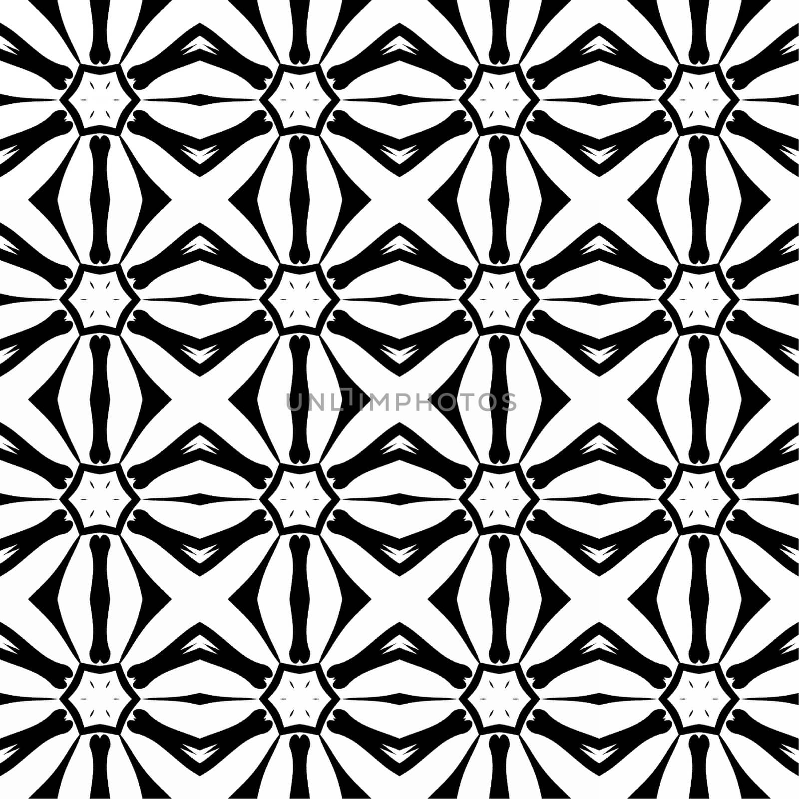 Digital computer graphic - seamless geometric pattern in a black-white colors for design. The Author - Peshkareva Irina