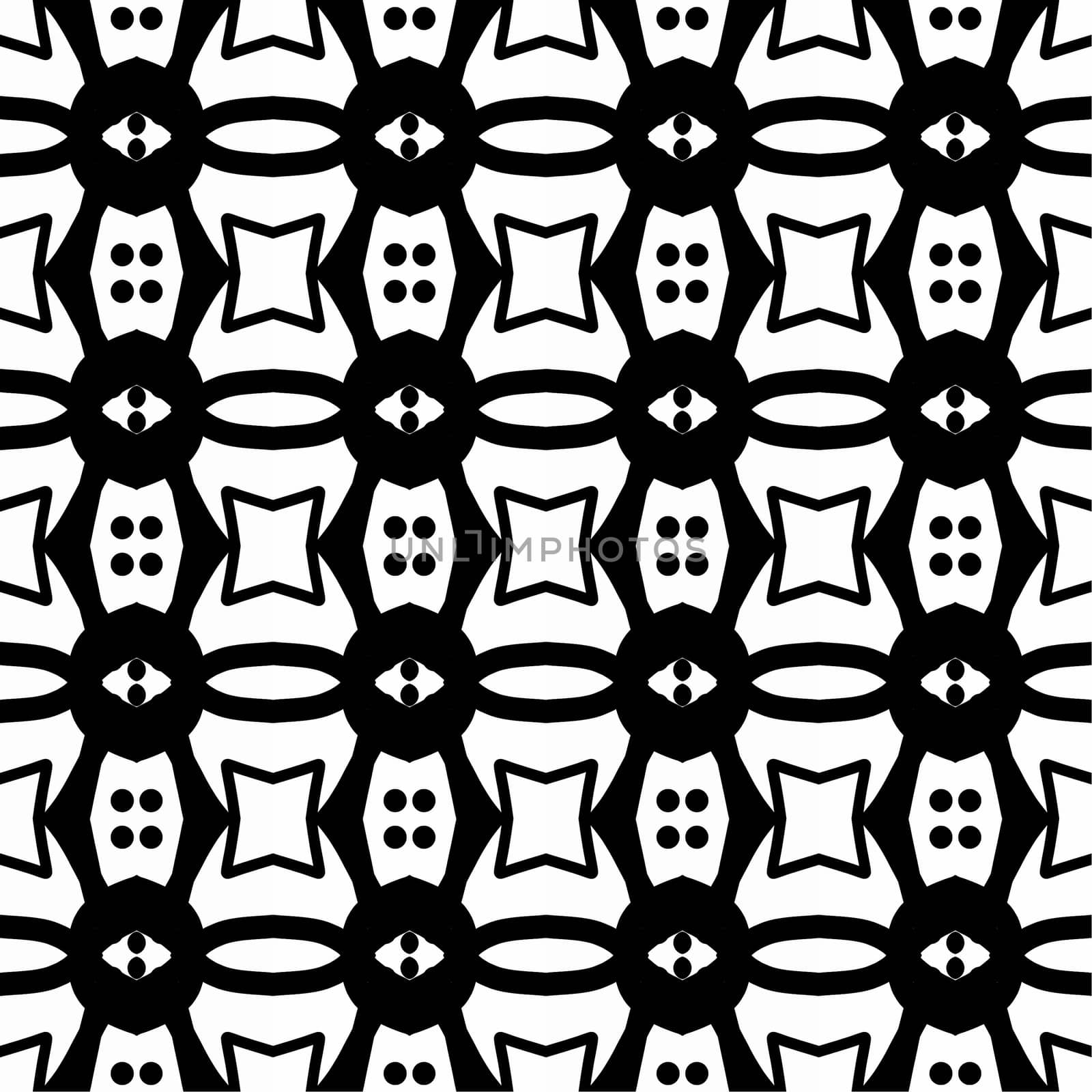 Digital computer graphic - seamless geometric pattern in a black-white colors for design. The Author - Peshkareva Irina