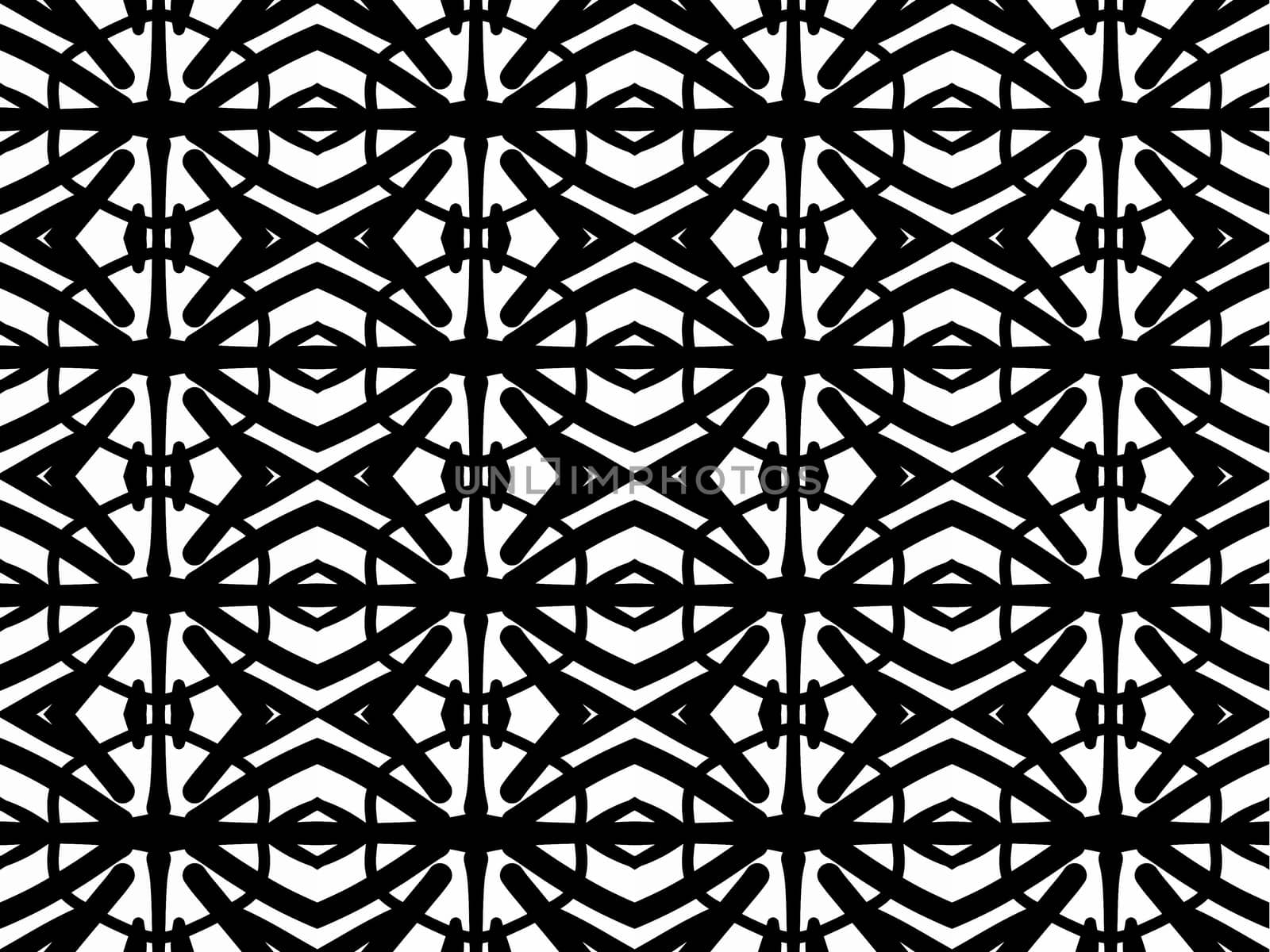 Digital computer graphic - seamless Astroniras geometric pattern in a black-white colors for design. The Author - Peshkareva Irina