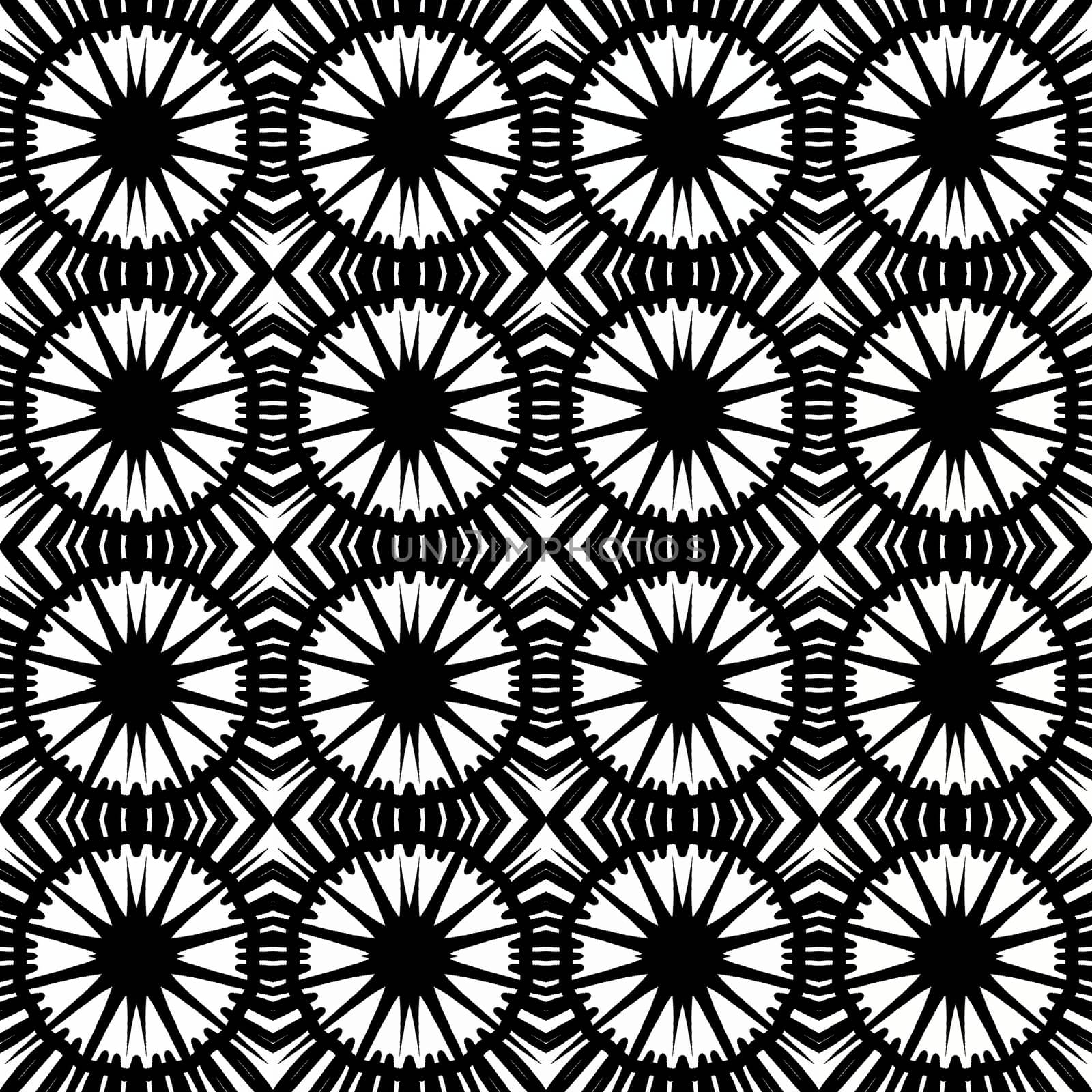 Digital computer graphic - seamless geometric pattern in a black-white colors for design. The Author - Peshkareva Irina