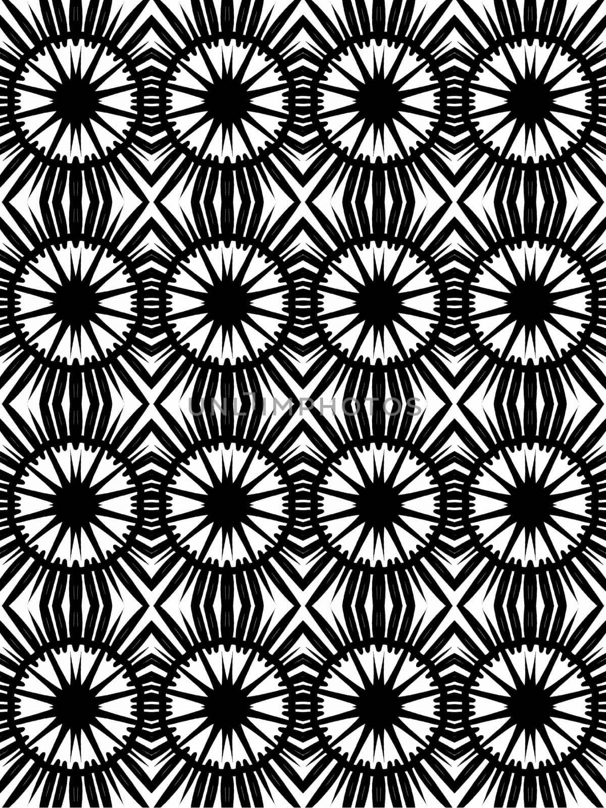 Digital computer graphic - seamless decorative pattern in a black - white colors for design