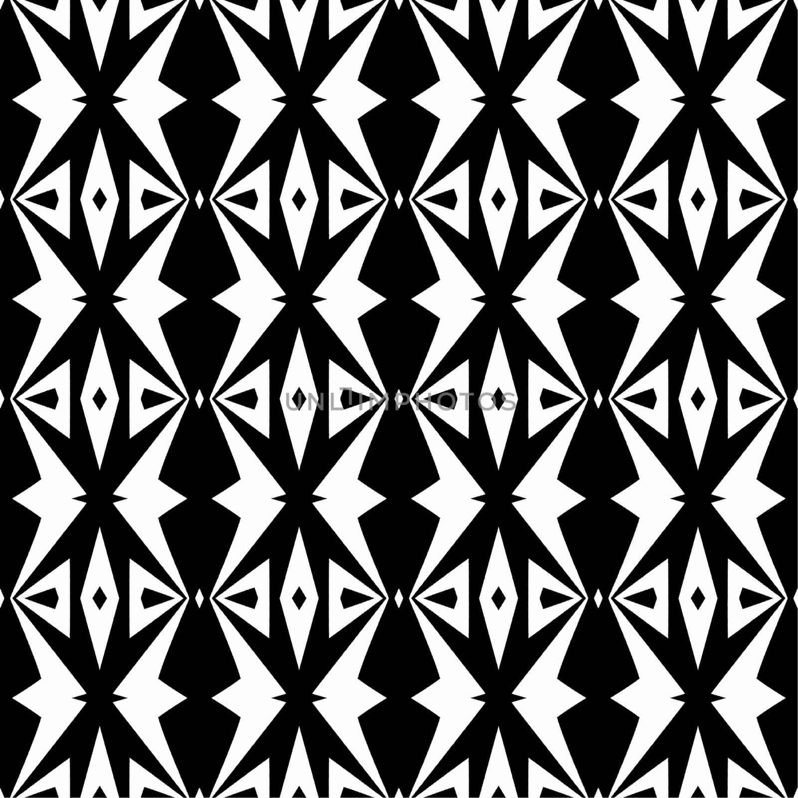 Digital computer graphic - seamless decorative pattern in a black - white colors for design