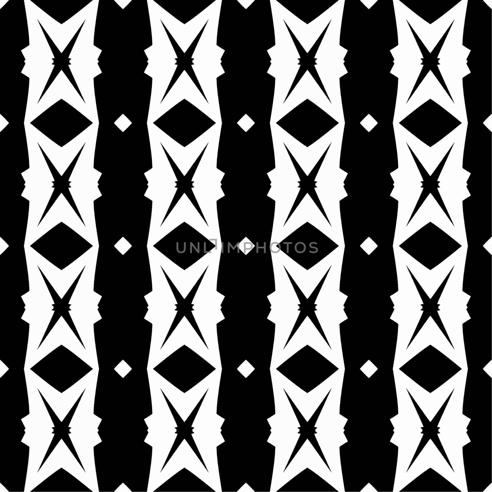 Digital computer graphic - seamless decorative pattern in a black - white colors for design