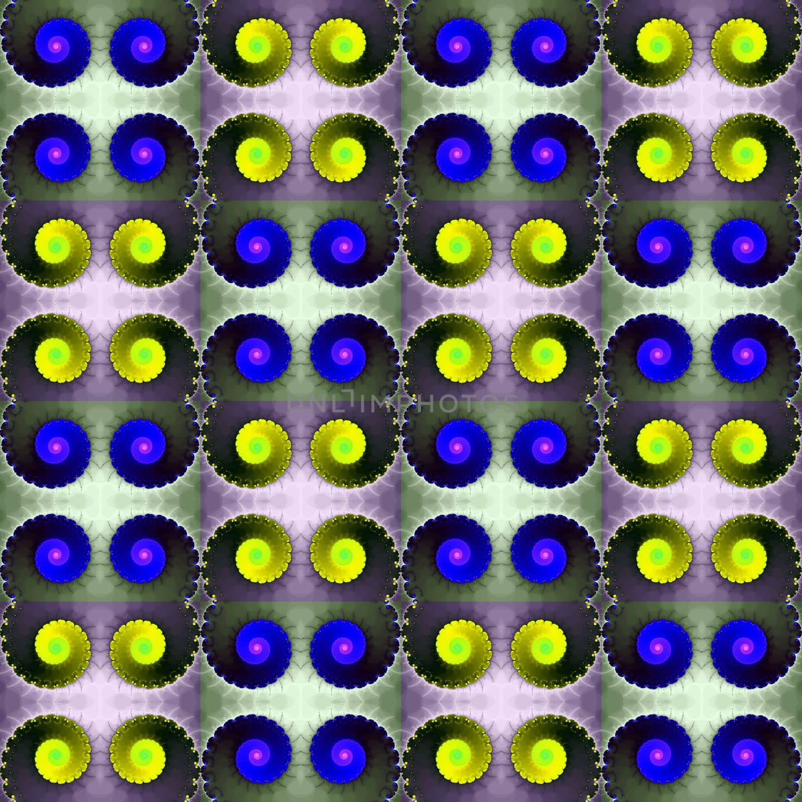 Digital computer graphic - seamless fractal pattern with a spirals for design. The Author - Peshkareva Irina