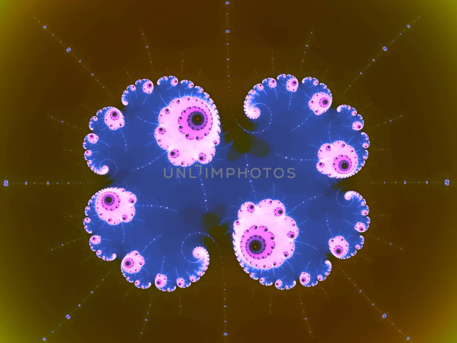 Digital computer graphic - abstract fractal pattern iwith spiral for design.