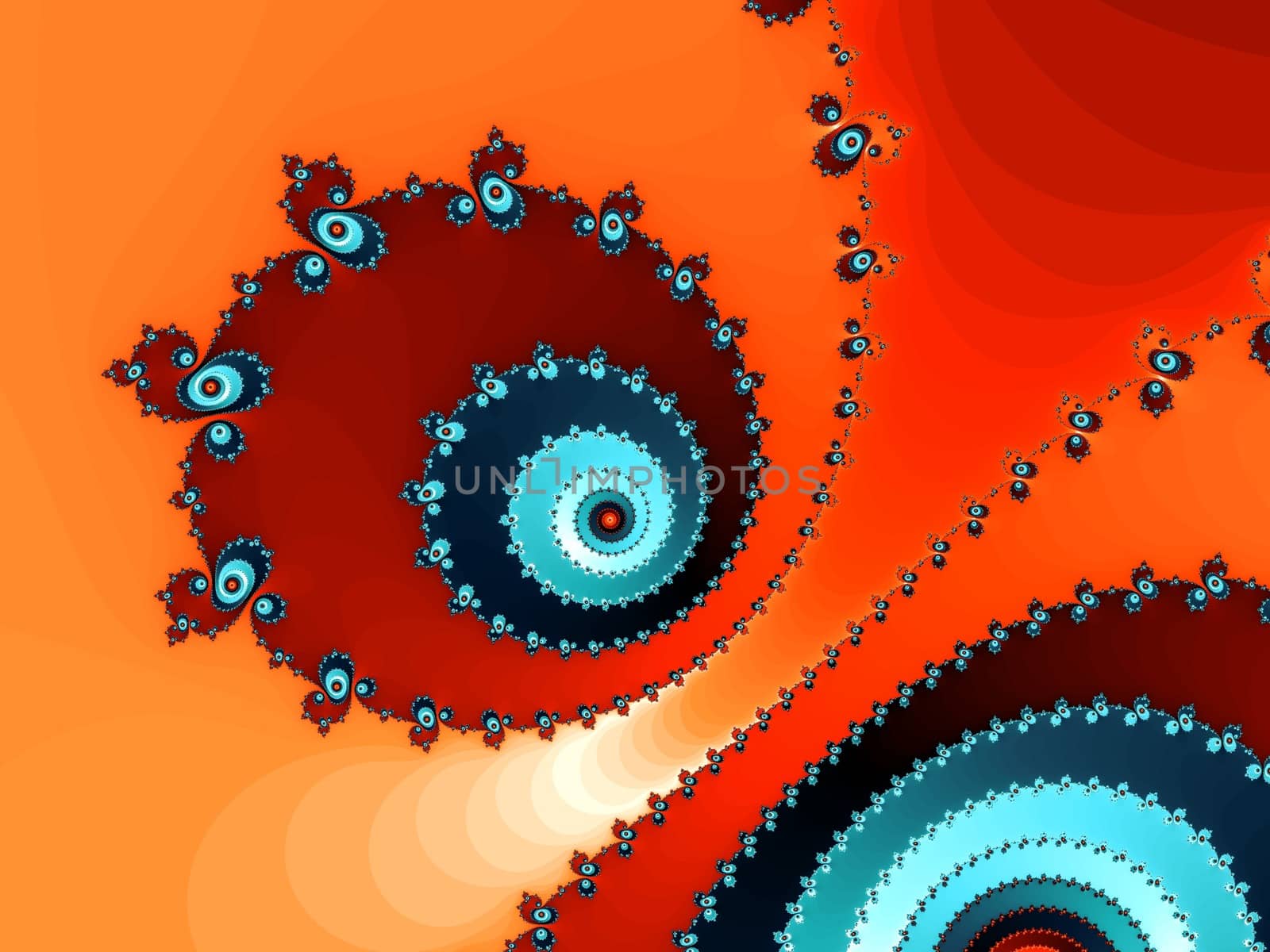 Digital computer graphic - abstract decorative fractal in a bright colors for design.