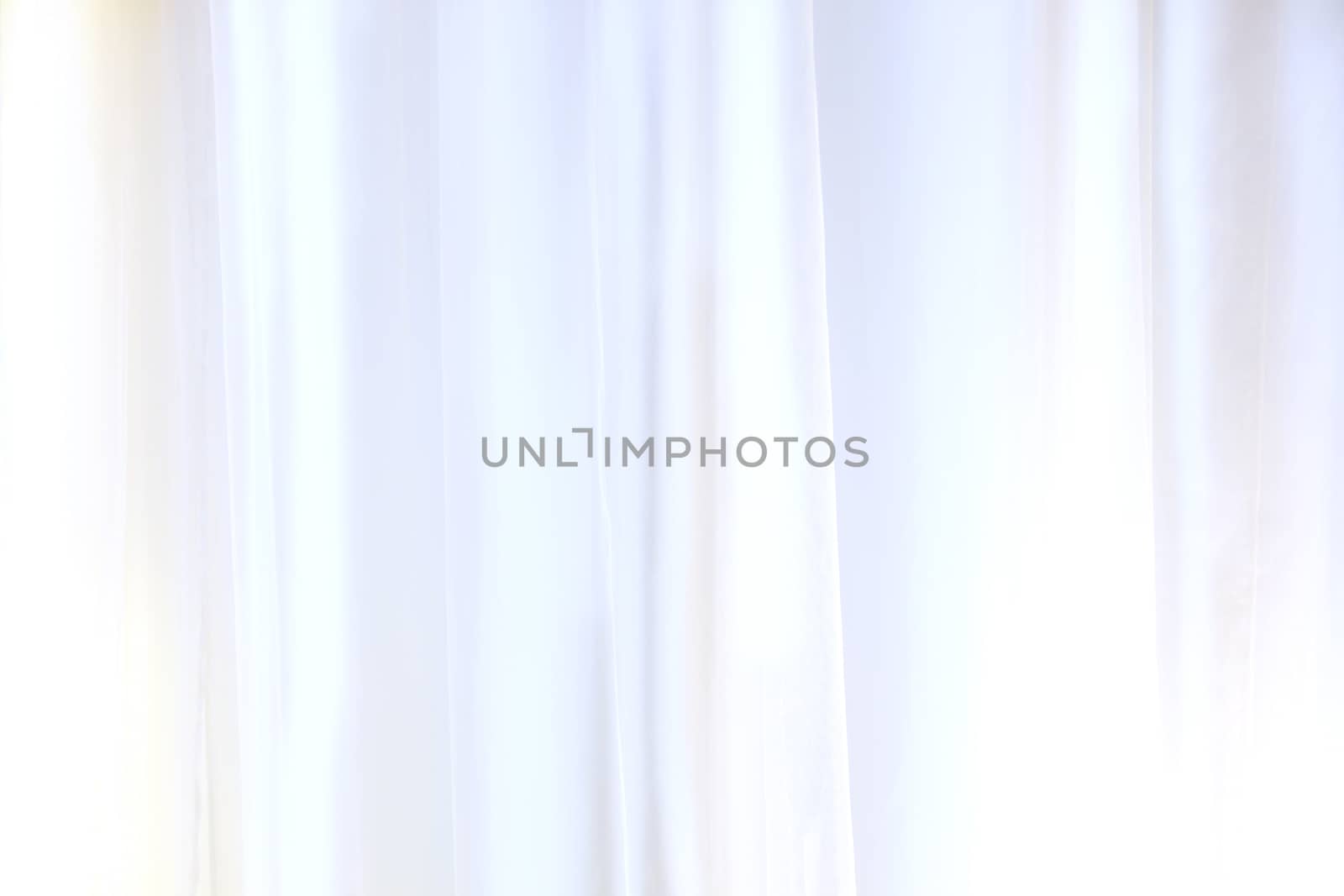 Close-Up Of White Curtain Or Drapes For Background, Used For Montage Product Display Or Design Visual Layout, Transparent White Curtain Waving On The Background, Beautiful Horizontal Wallpaper With Copyspace