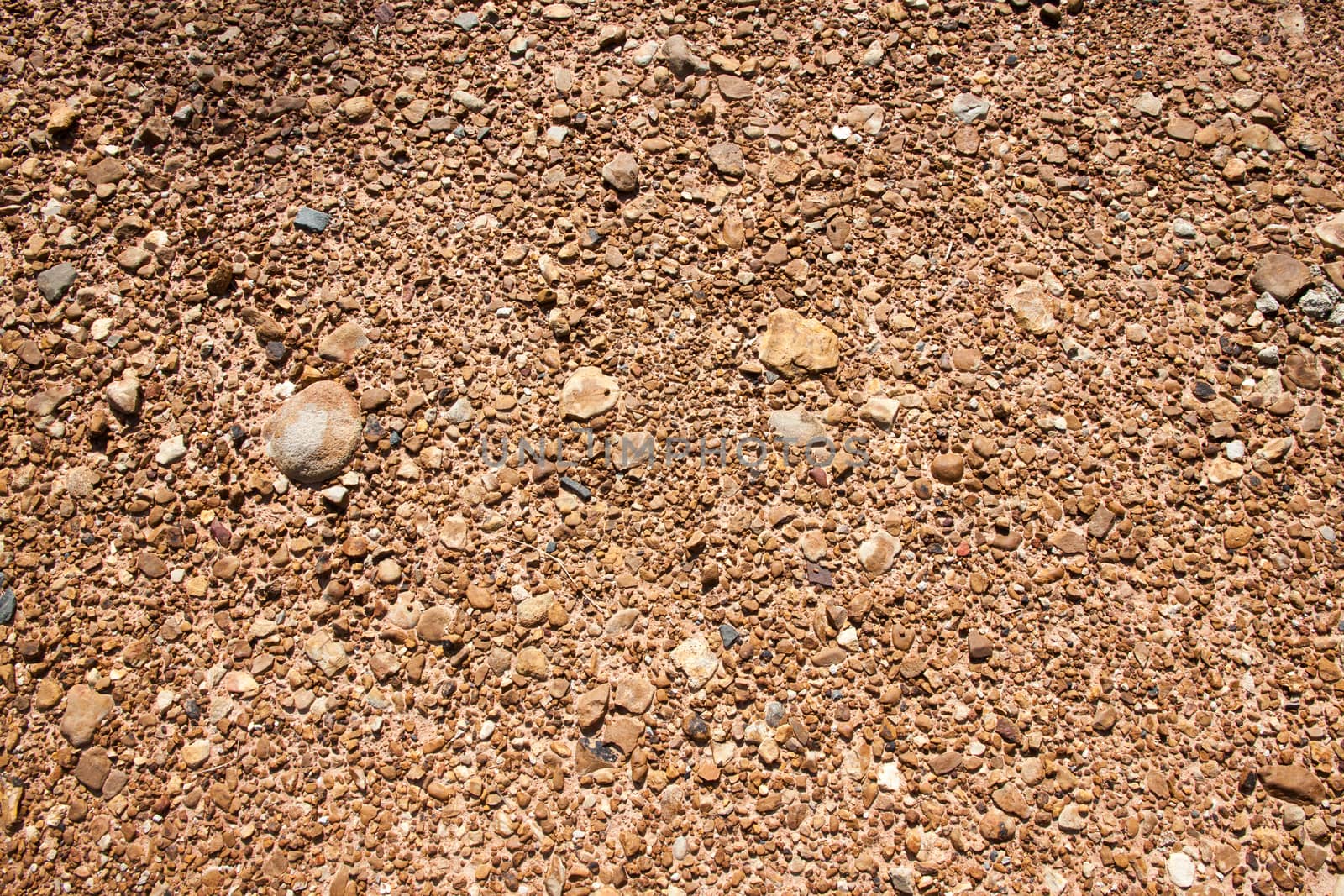 Brown Gravel texture and small stone background. Sand and stones on the floor. The land is covered with stones