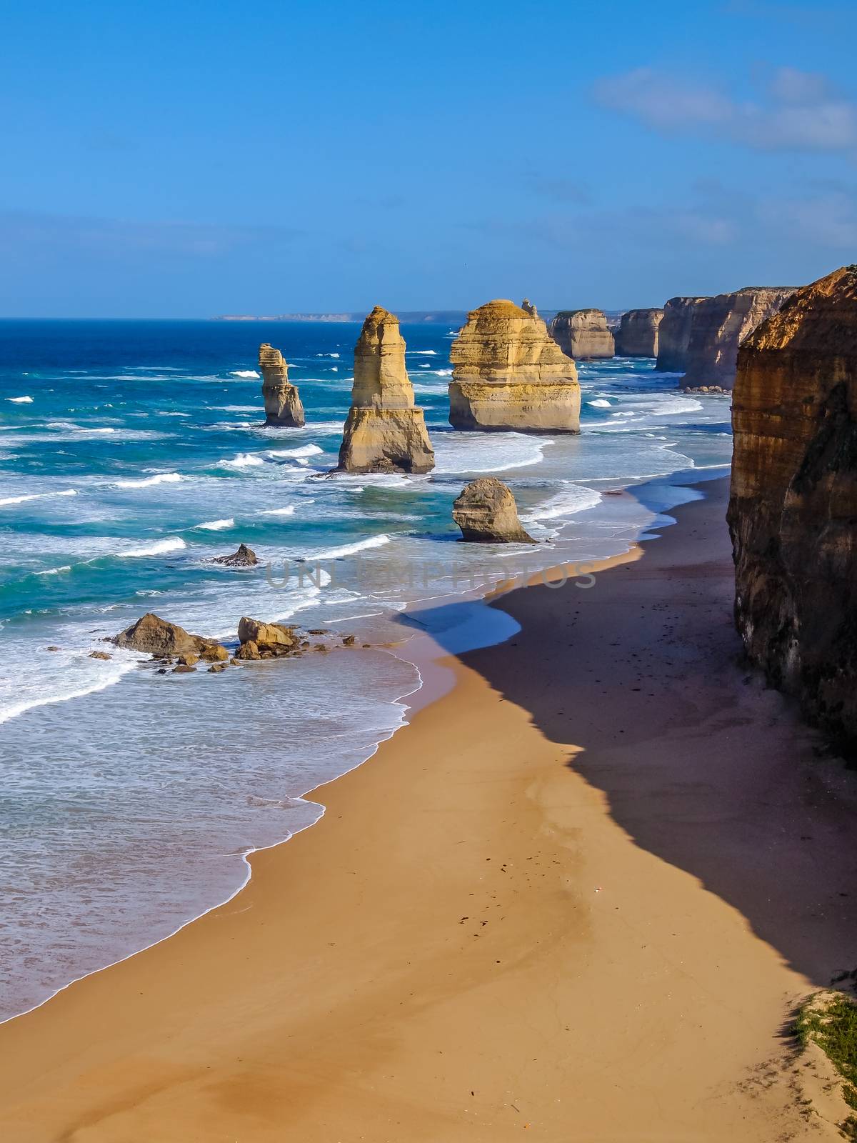 Beautiful view of Twelve Apostles, famous landmark along the Great Ocean Road, Australia