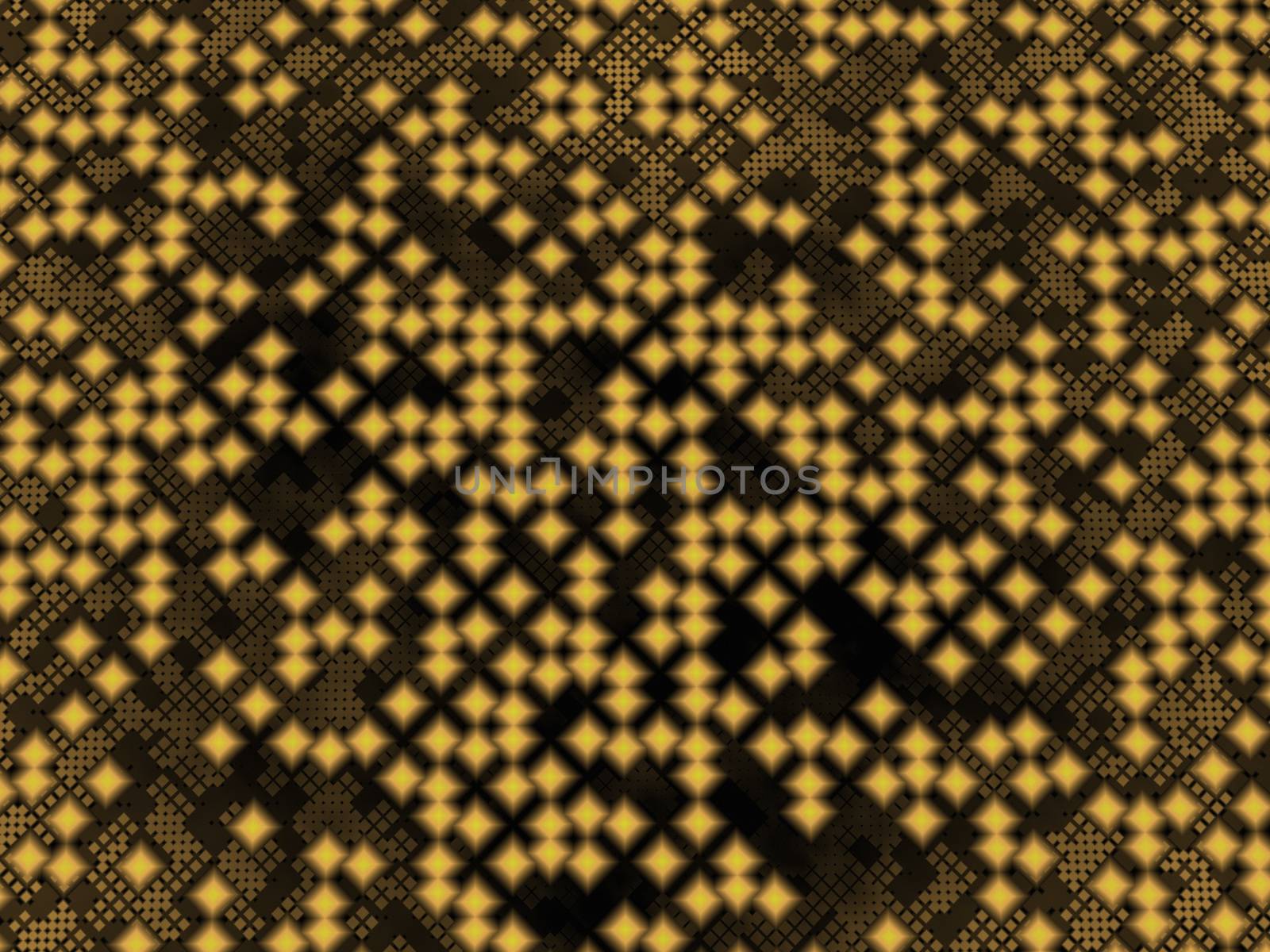 Gold Technical Abstract Background with Geometric Pattern - Circuit Illustration, Generated Image
