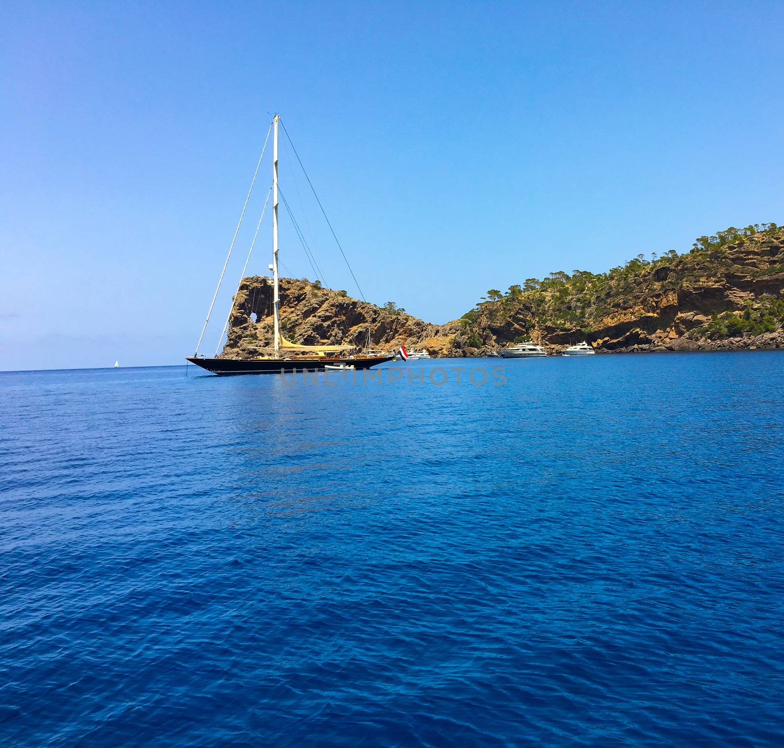 a sailship on the ocean is ready to start by Tevion25