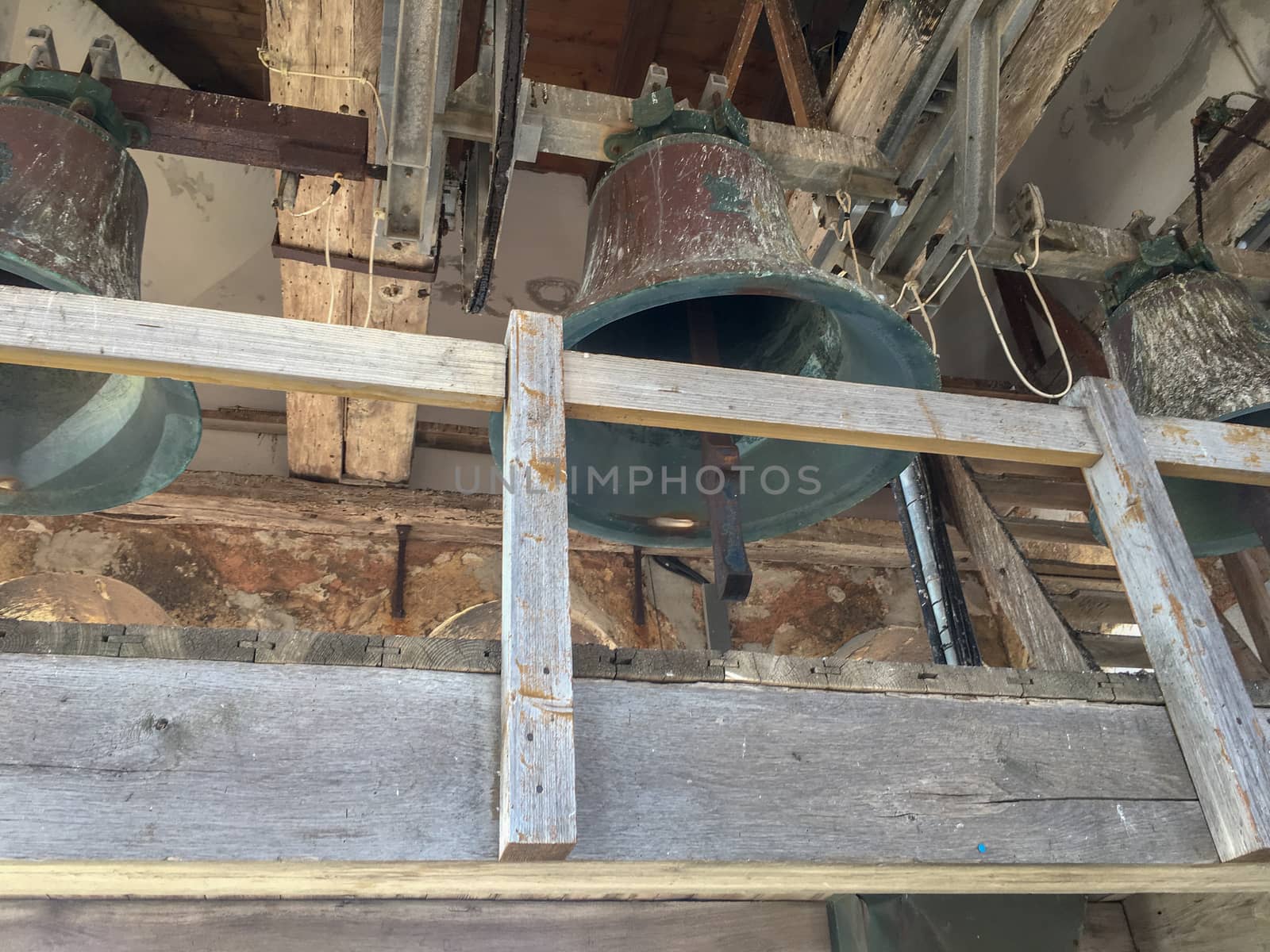 an old bell in a church in venice city