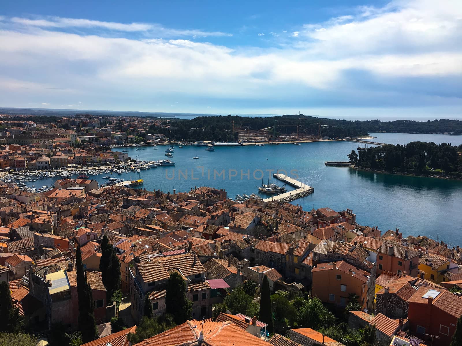 wonderful view above venice to the ocean