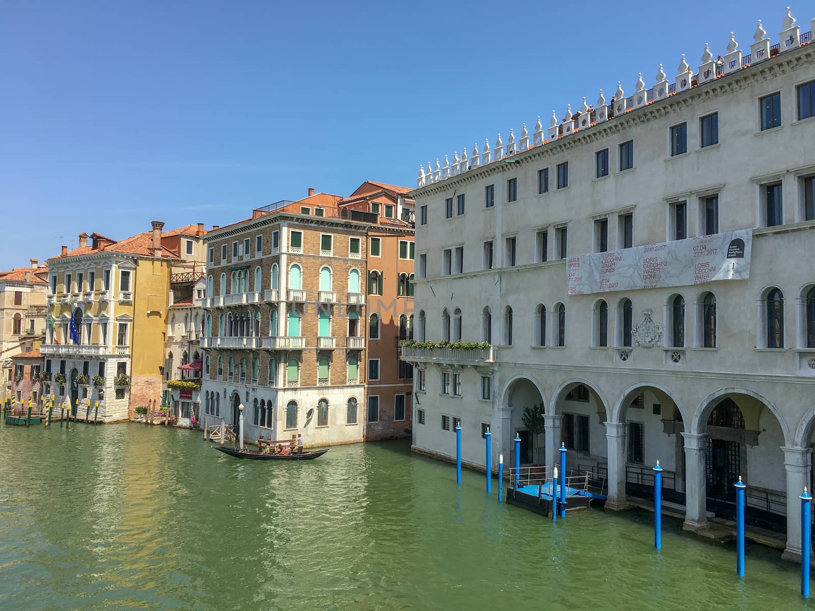 nice view to a venice house at summer
