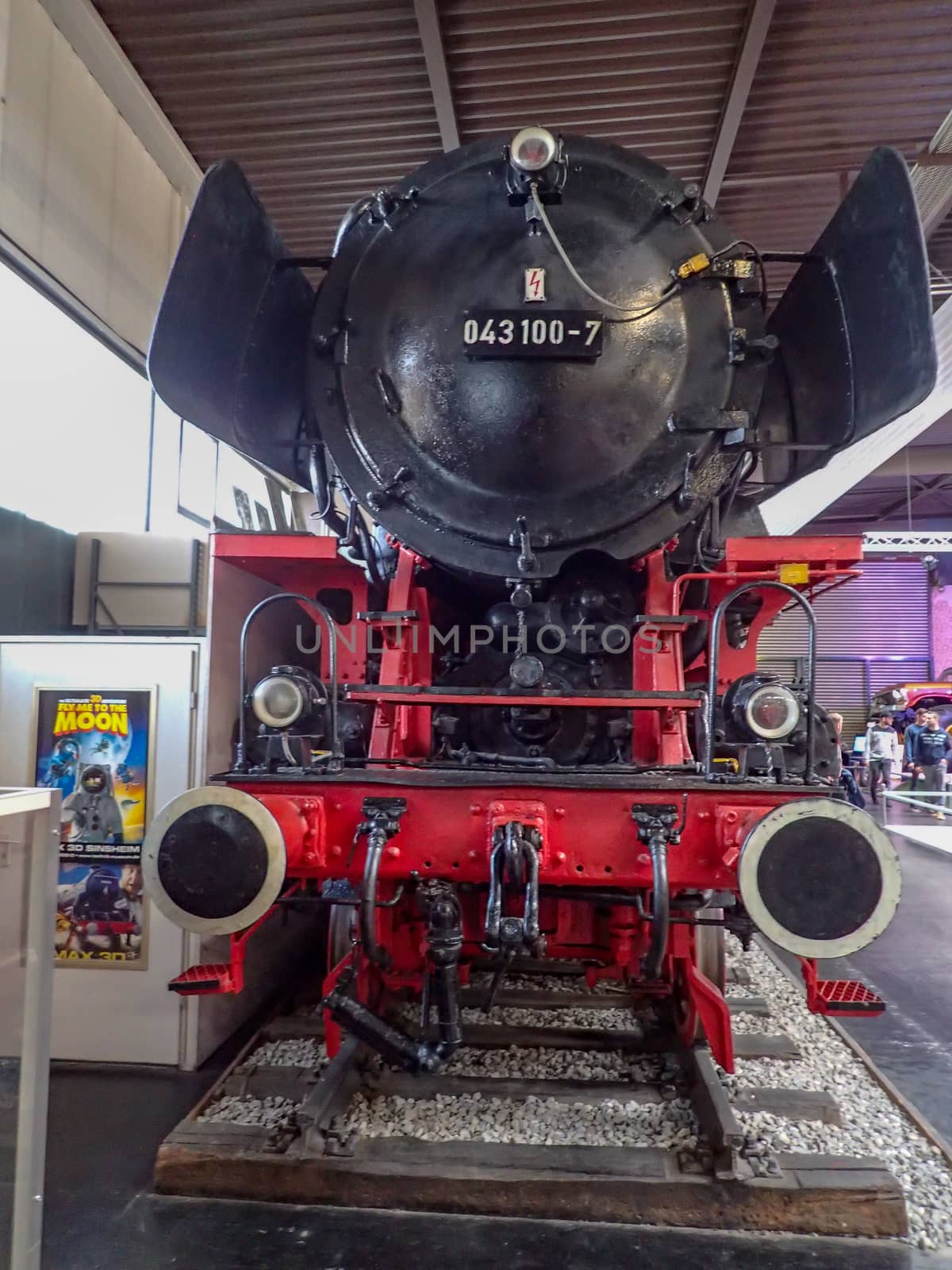 an old steam train in a museum by Tevion25
