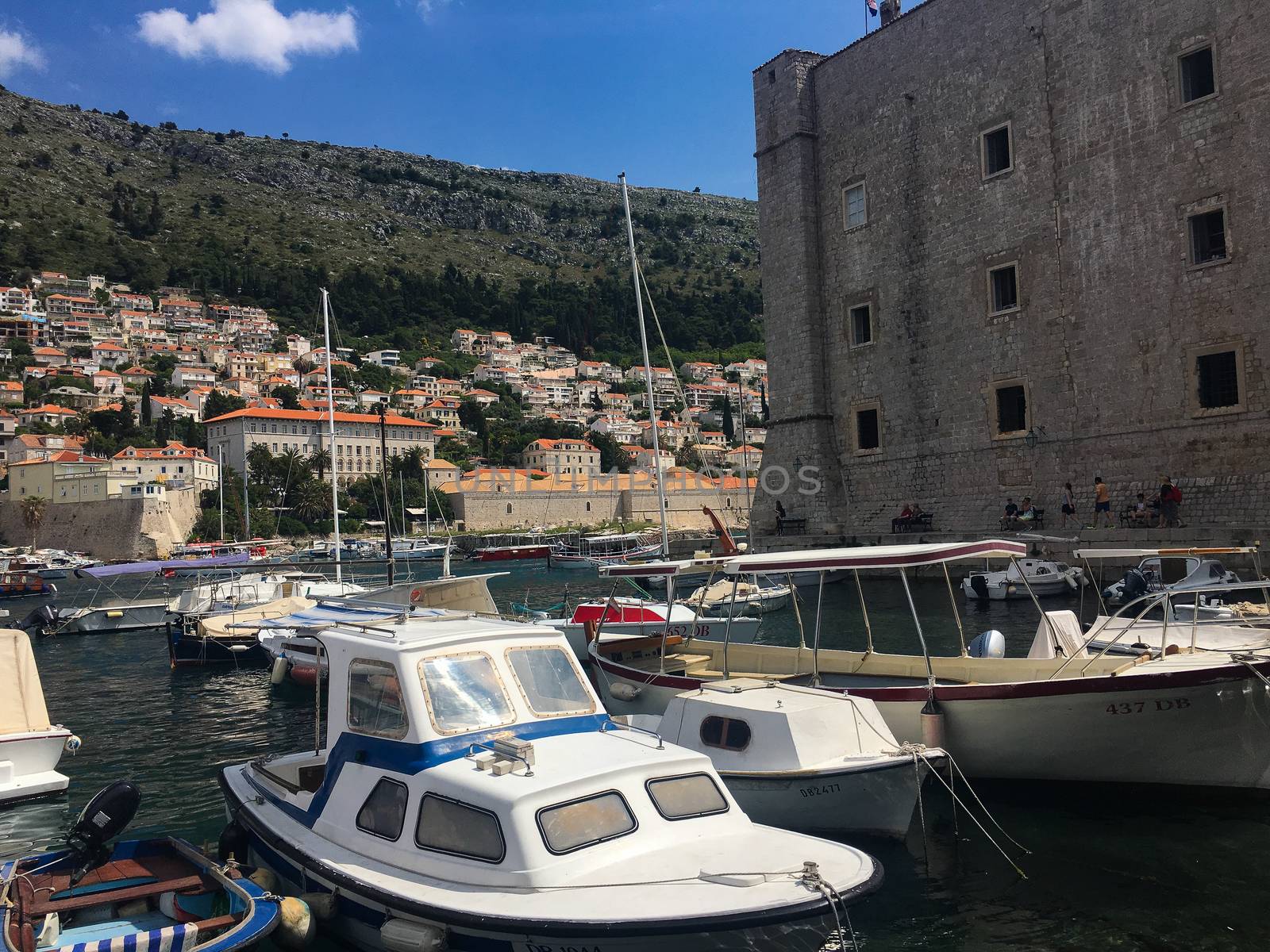 view from the boat to Dubrovnik in Croatia during the holidays