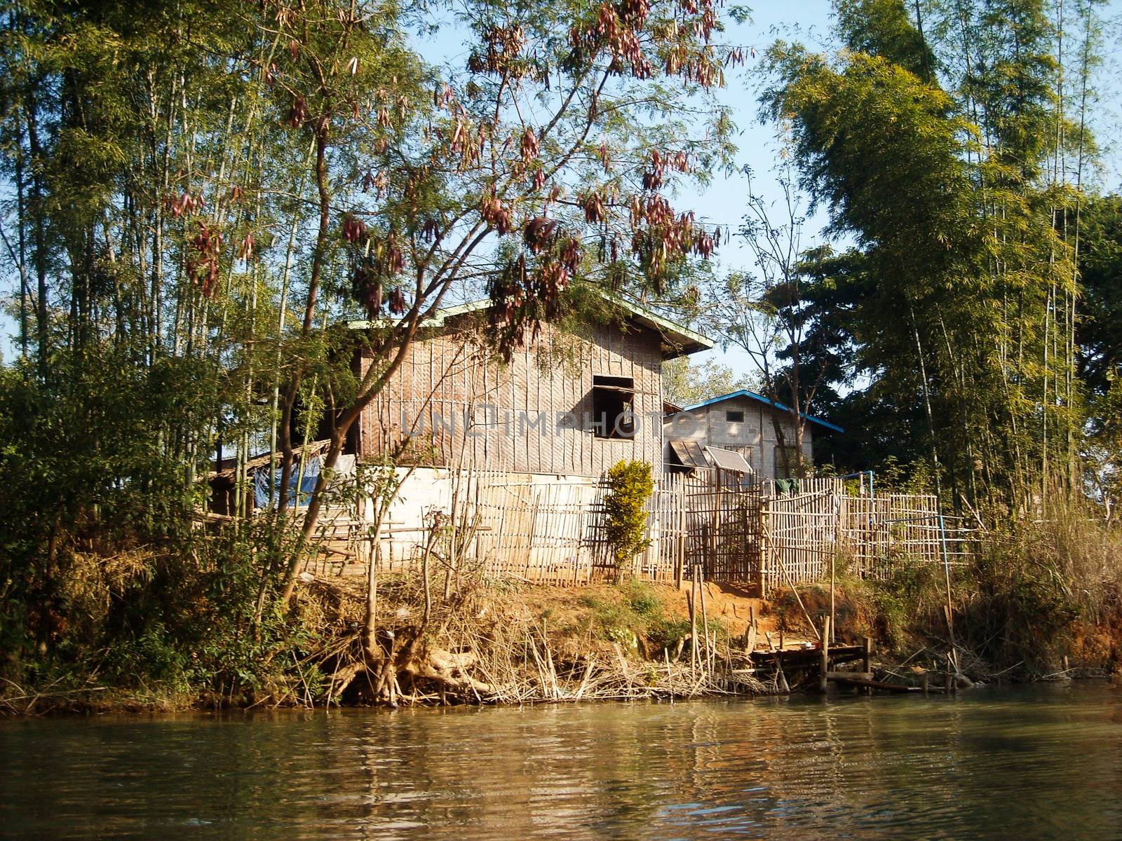 a fishers house at the river in burma by Tevion25