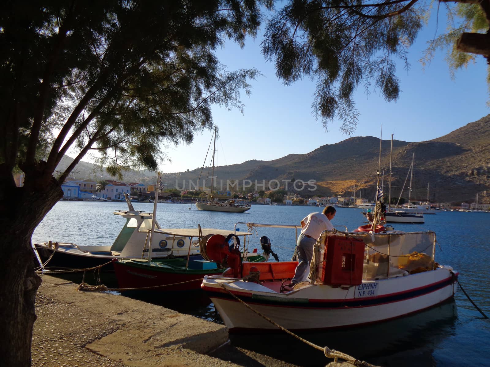 fisher boat in greece by Tevion25