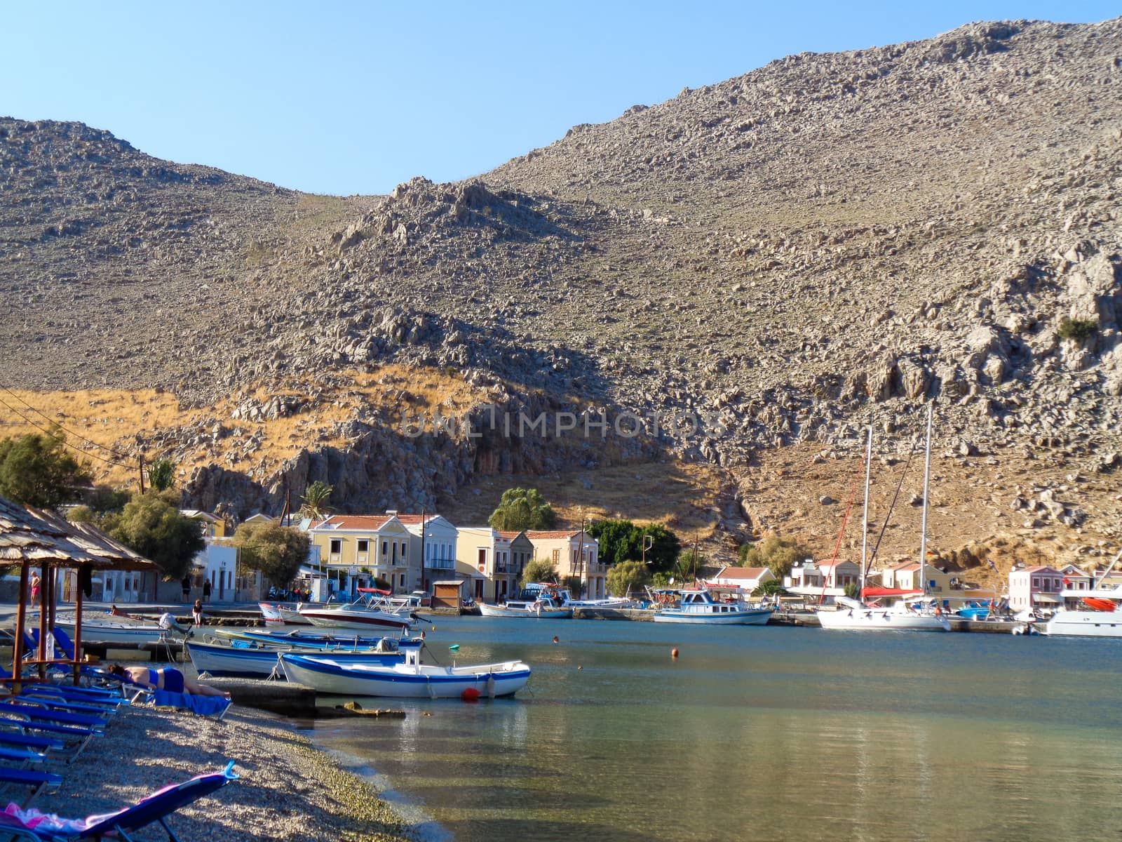 a bay in greece at holiday by Tevion25