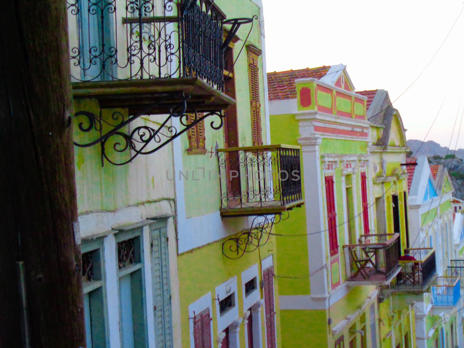colorfull houses in greece