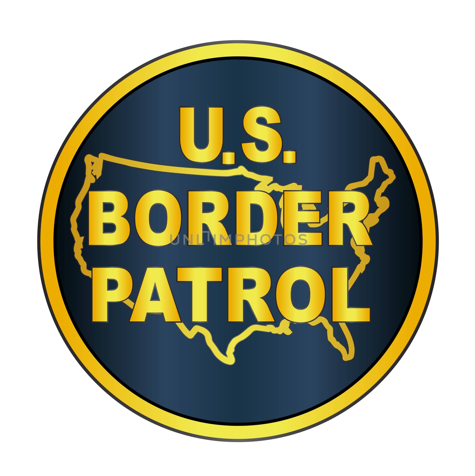 A depiction of the United States Border Control button