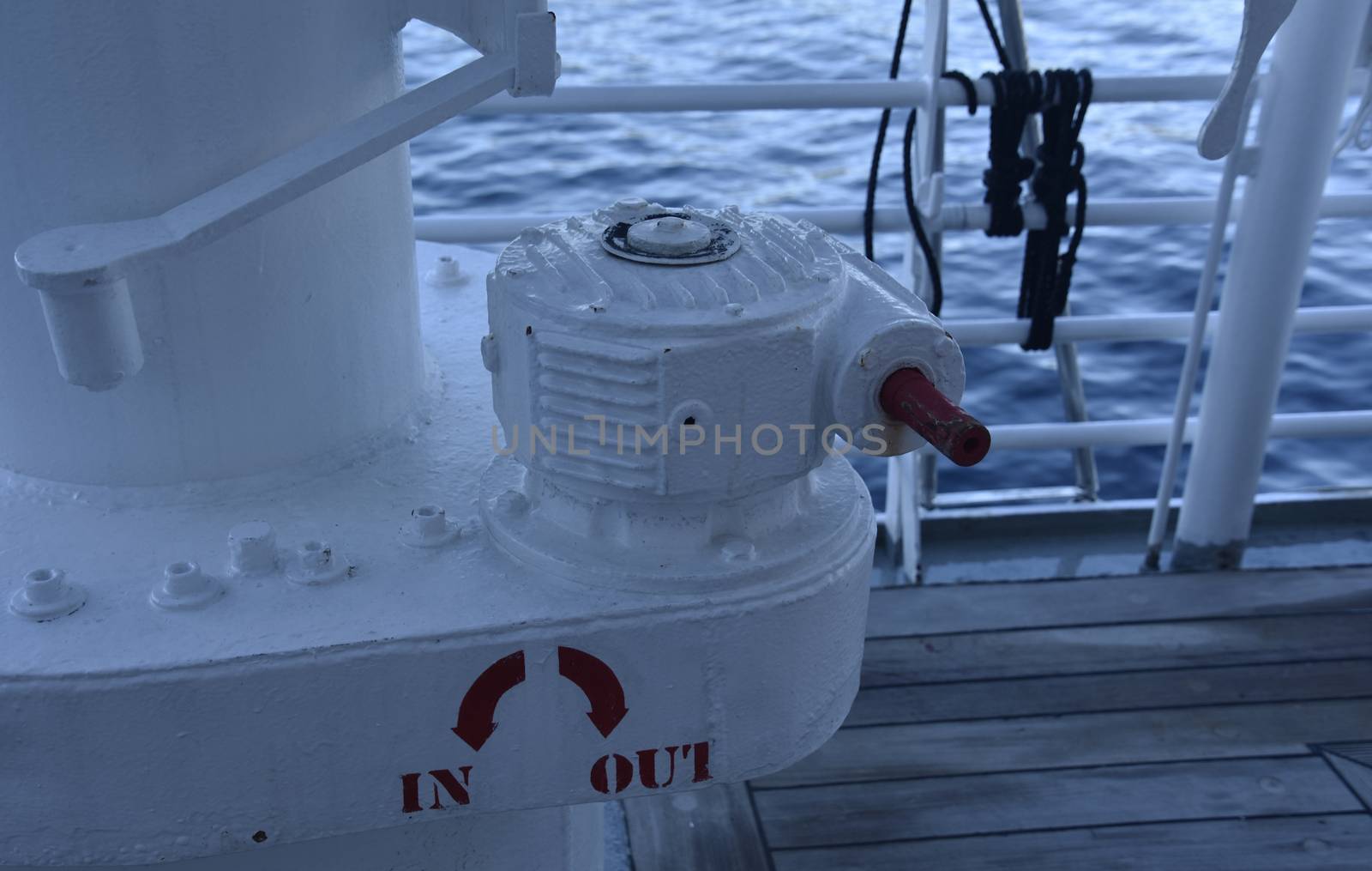 Stock pictures of machinery in an ocean ship
