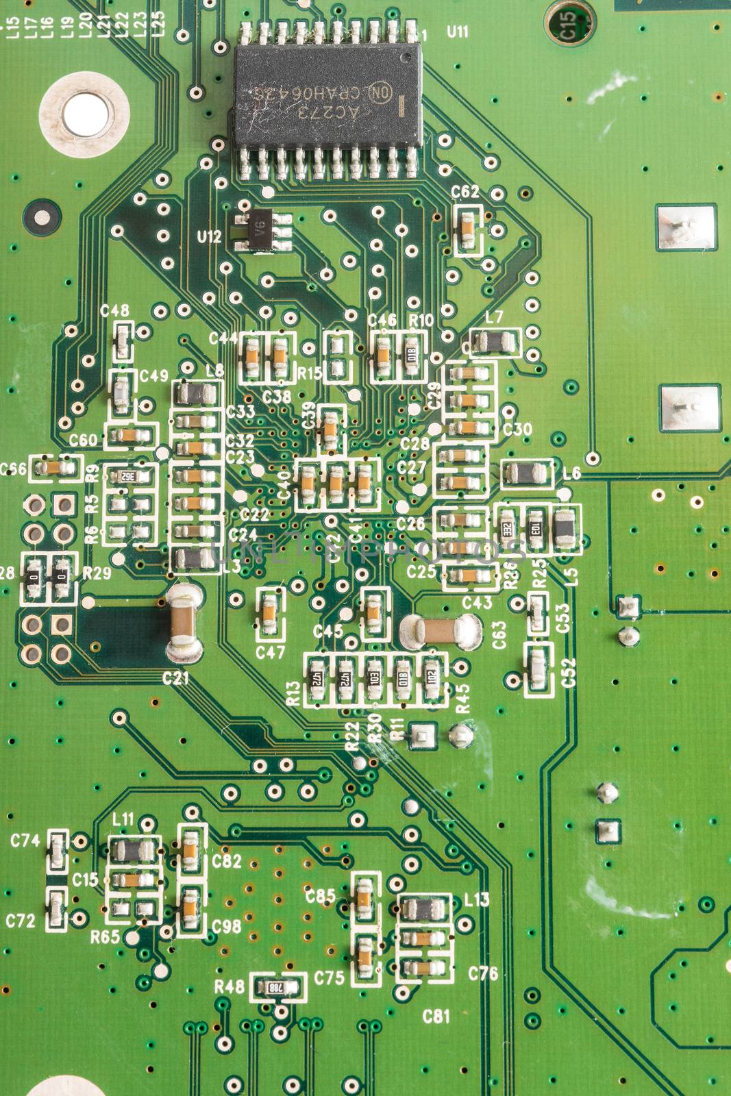 Circuit board close-up by Njean