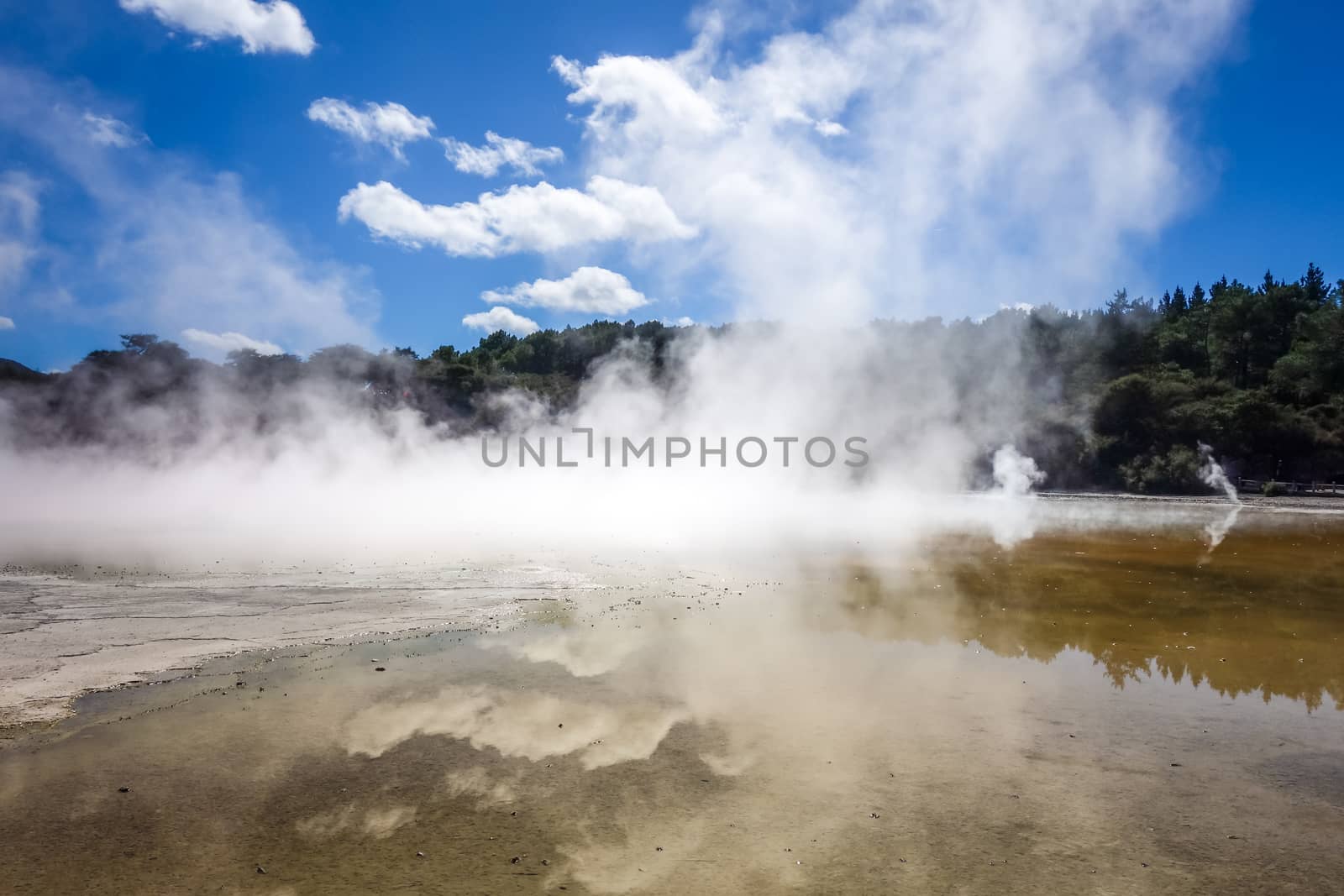 Steaming lake in Waiotapu, Rotorua, New Zealand by daboost