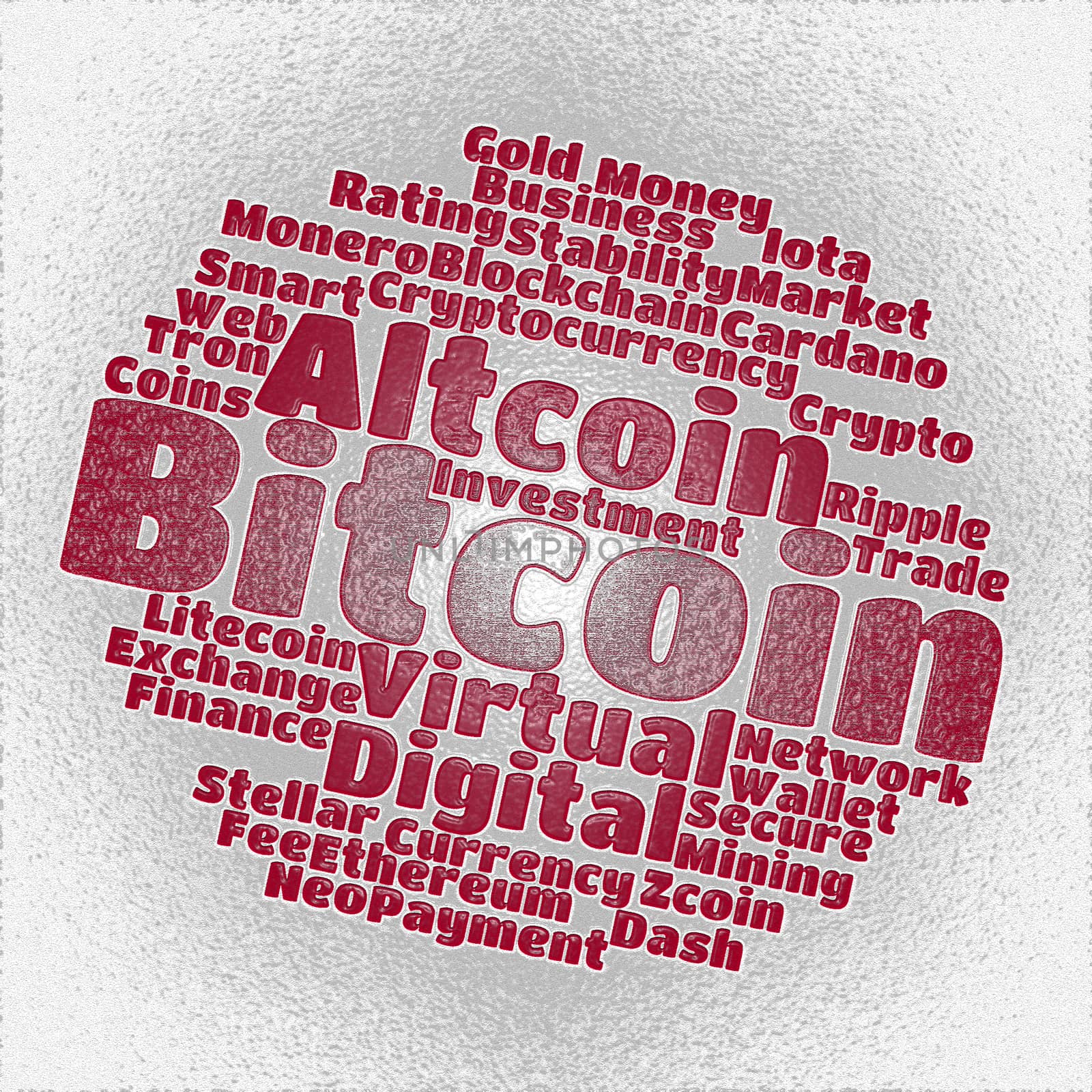 Bitcoin wordcloud concept by eenevski