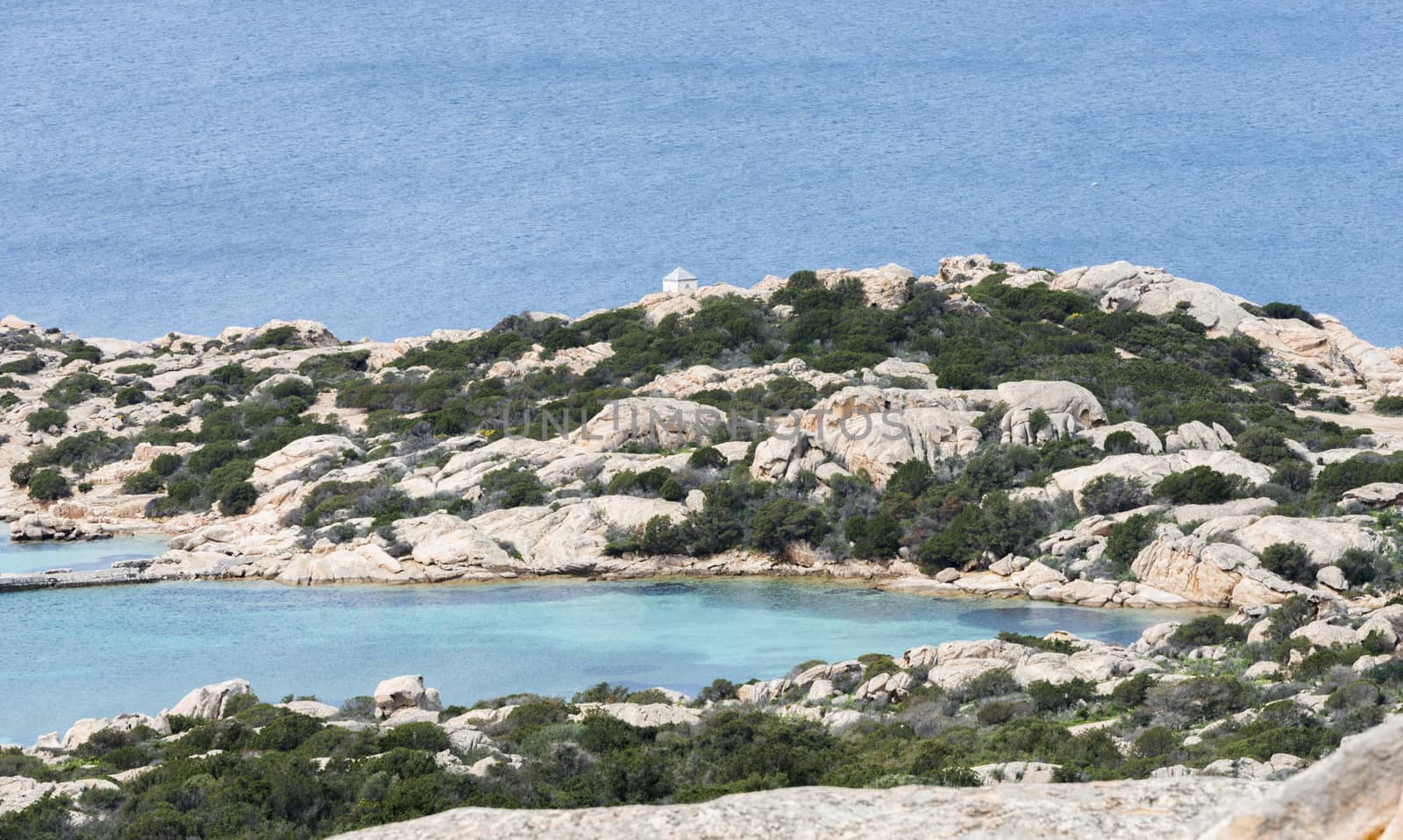 maddalena island nature rocks and ocean by compuinfoto