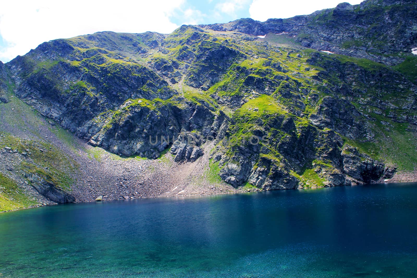 nature seven rila lakes attraction close panoramic view spring season background