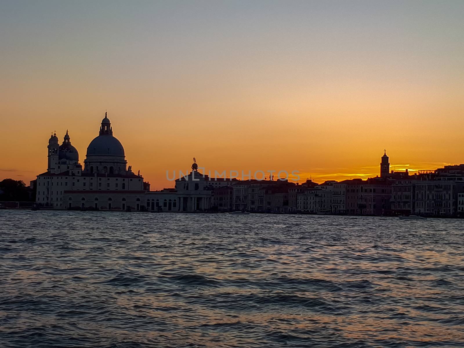 sunset in venice from the boat by Tevion25