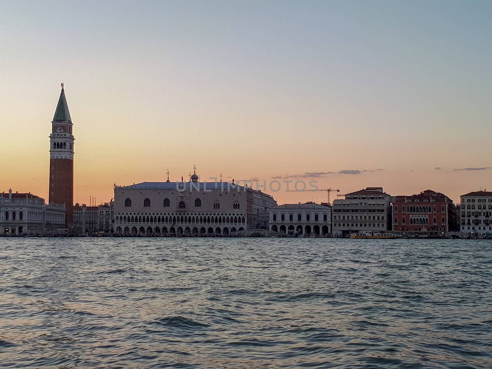 sunset in venice from the boat by Tevion25
