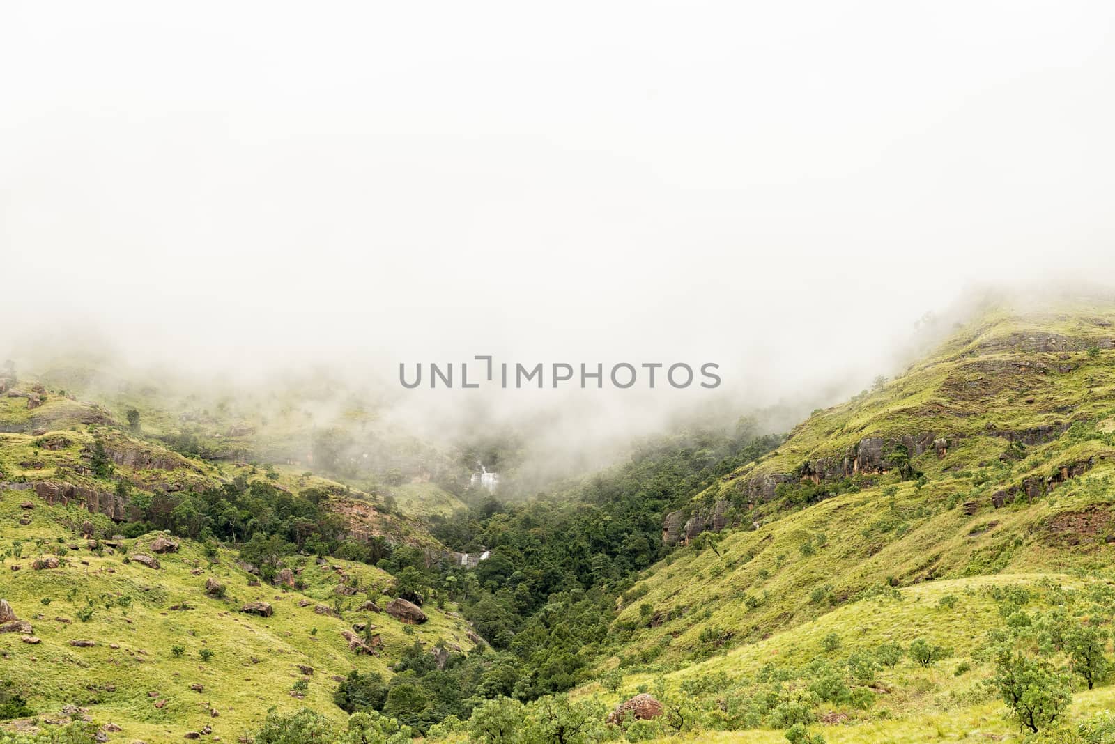Tiger Falls near Mahai in the foothills of the Kwazulu-Natal Drakensberg