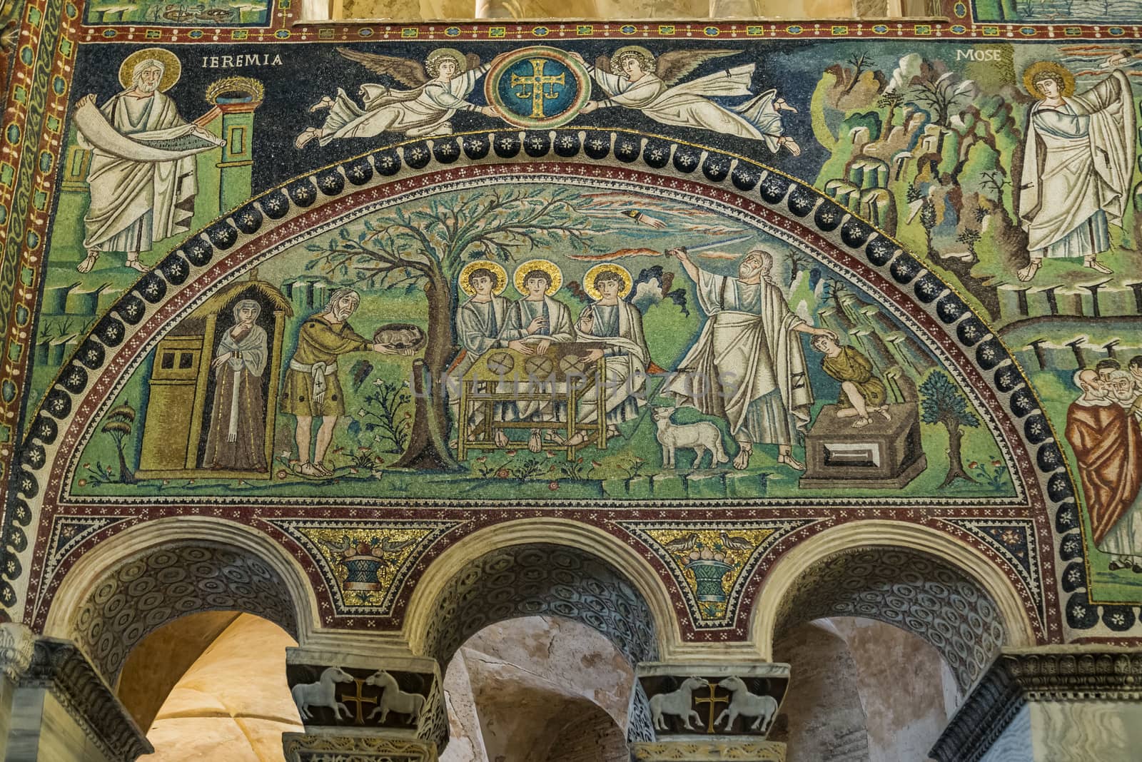 mosaic inside the famous Basilica di San Vitale, one of the most important examples of early Christian Byzantine art in western Europe, in Ravenna, region of Emilia-Romagna, Italy