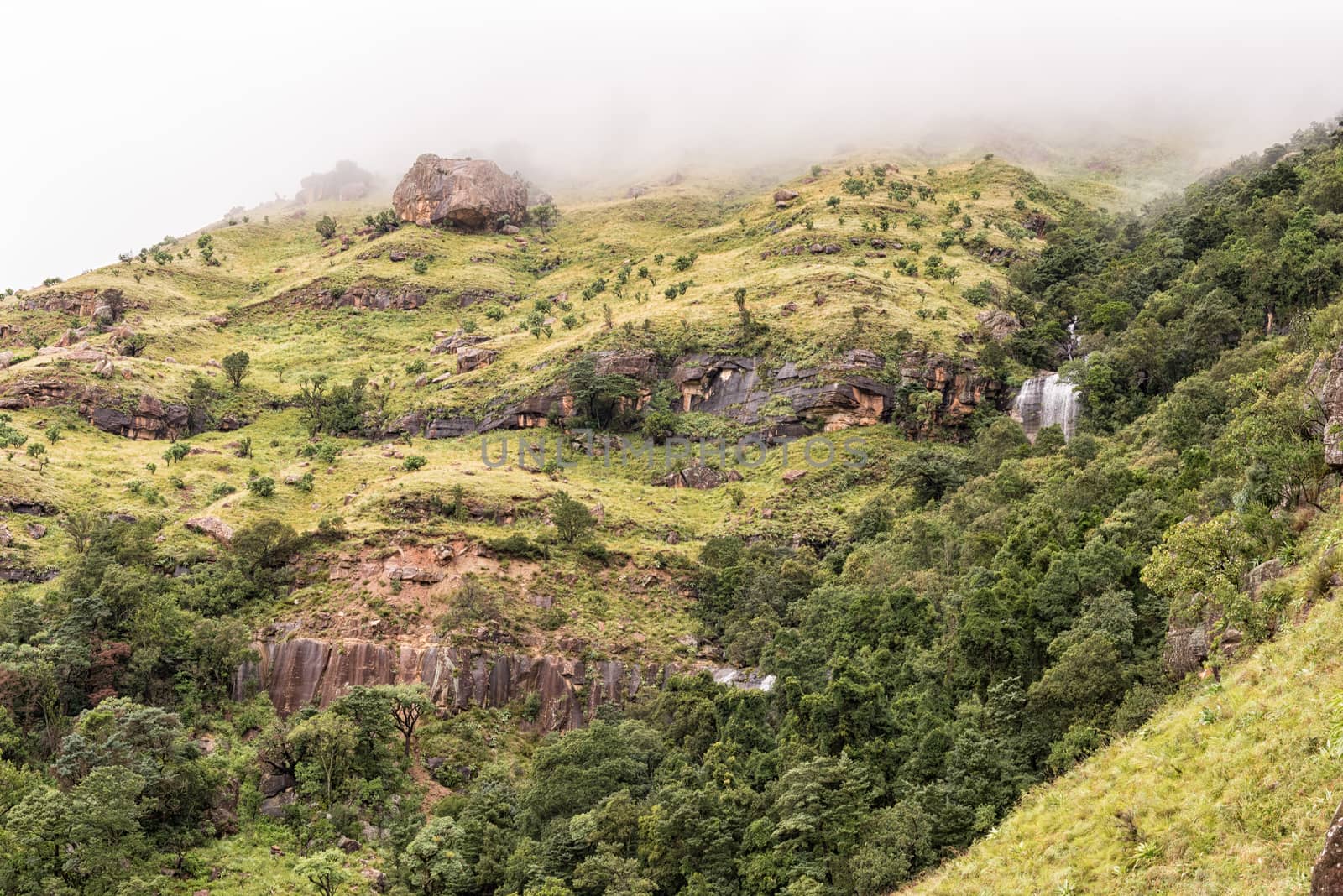 Tiger Falls near Mahai in the foothills of the Kwazulu-Natal Drakensberg