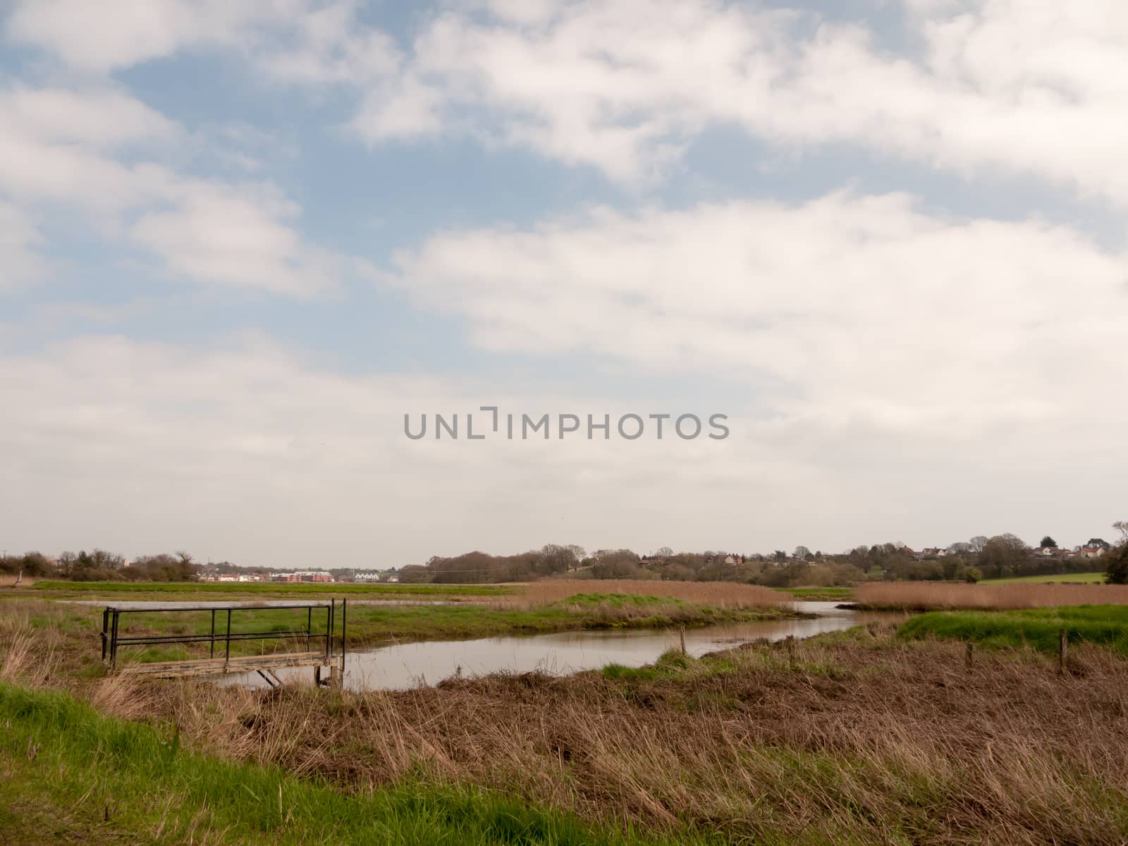 open water stream valley field nature farmland country outside skies beautiful by callumrc