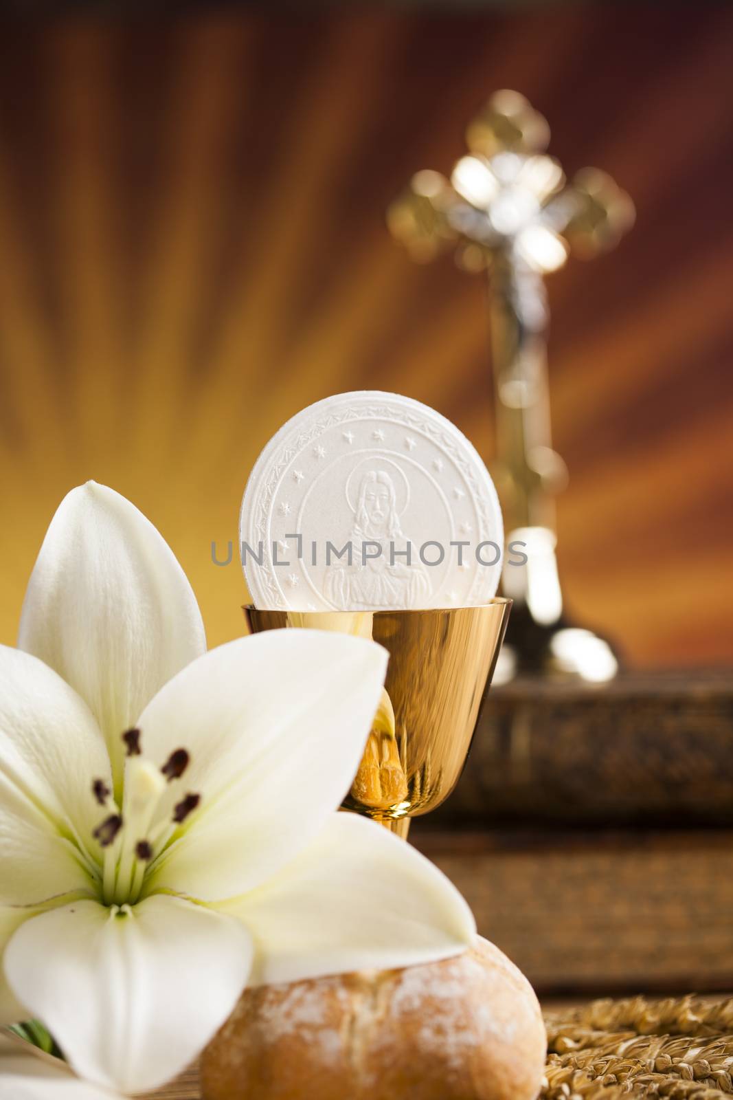 Eucharist, sacrament of communion background