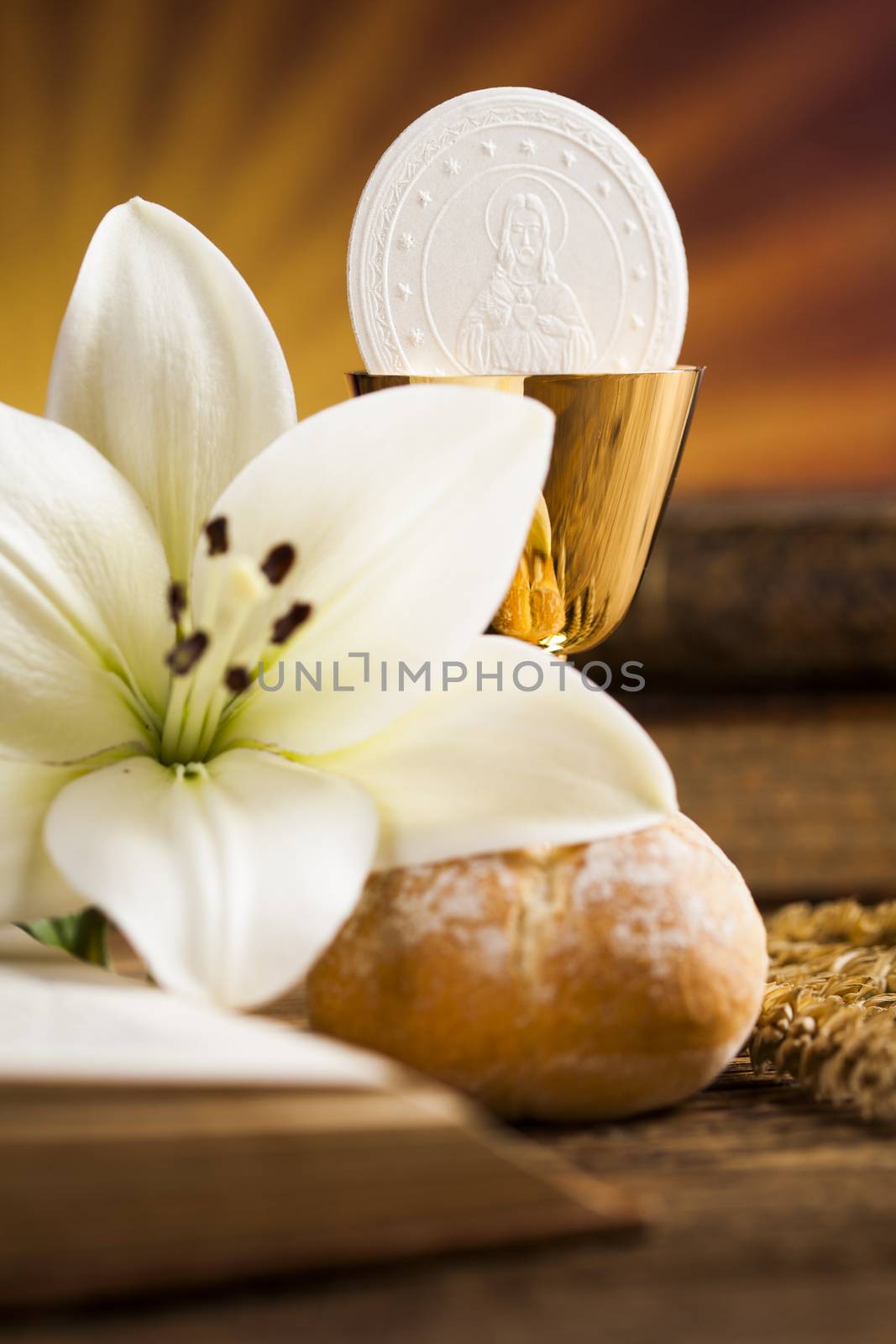 Eucharist, sacrament of communion background  by JanPietruszka