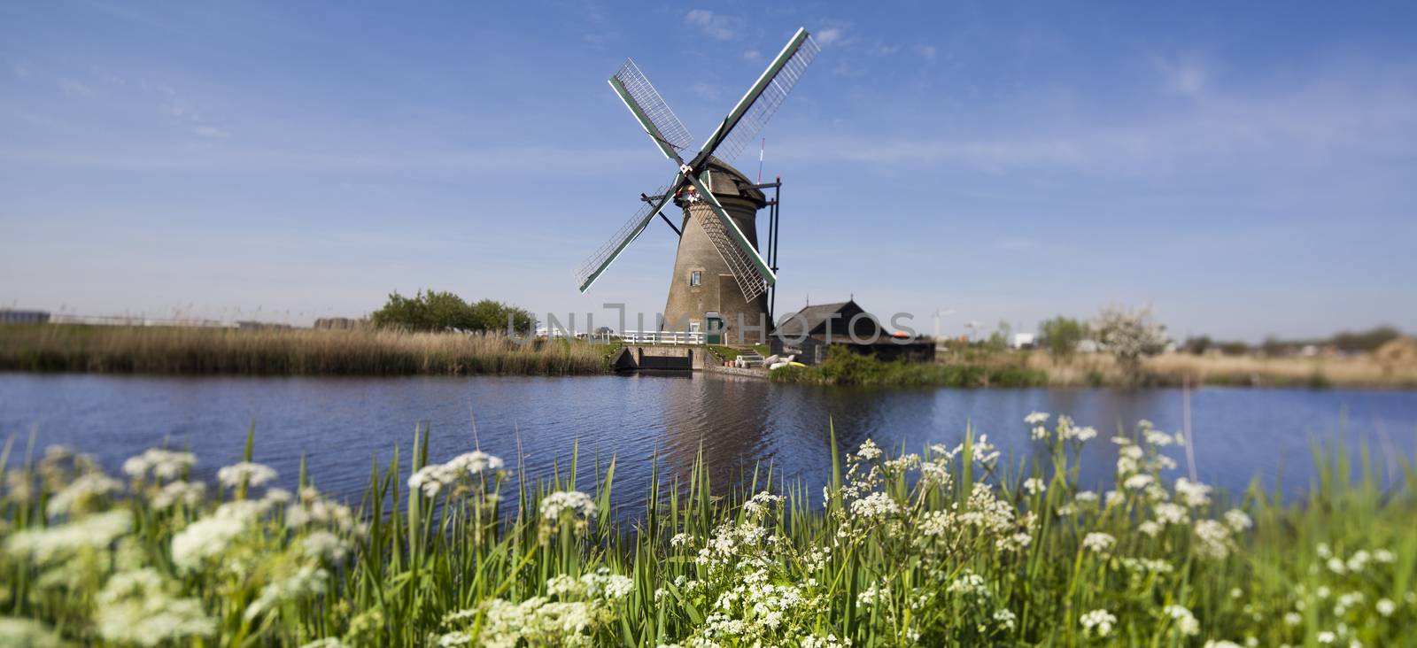 Old windmill, Kinderdijk in netherlands