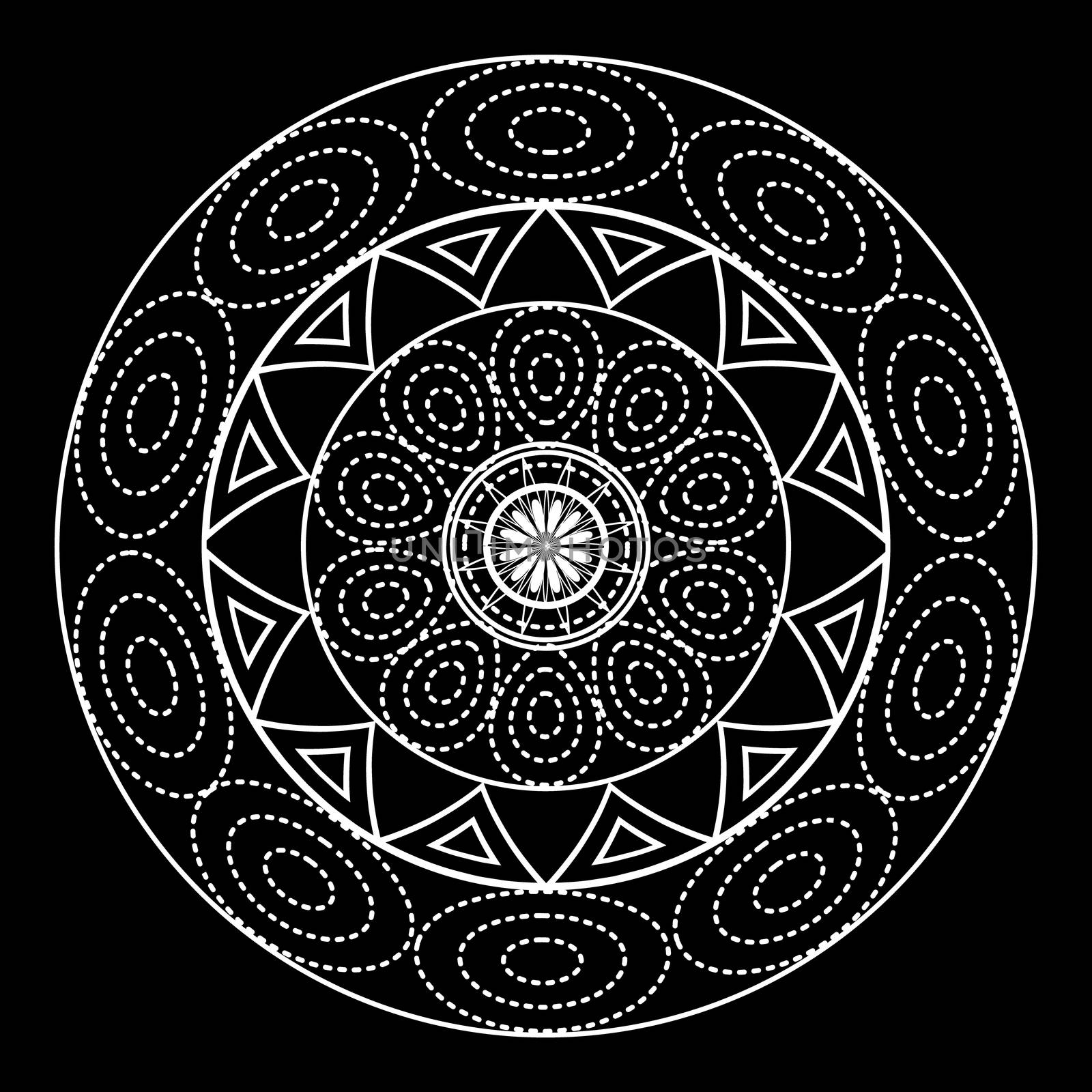Mandalas for coloring book. Decorative black and white round outlane ornament. Unusual flower shape. Oriental vector and anti-stress therapy patterns. Vector yoga logos design element.