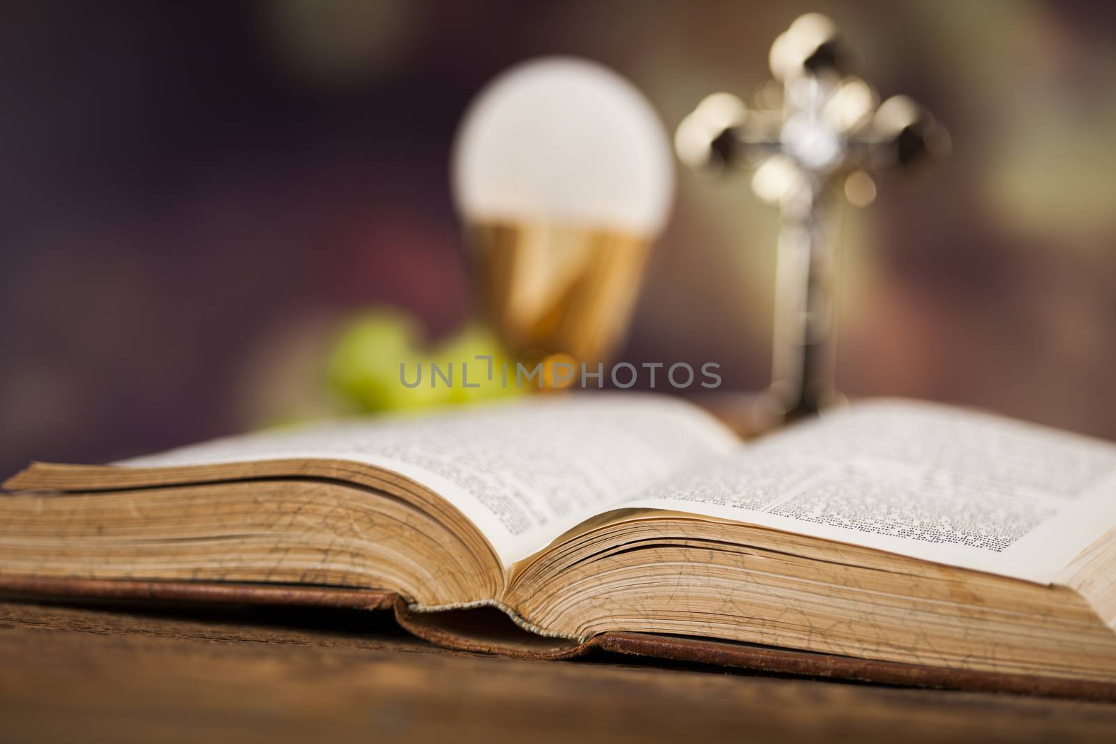 Bible, Eucharist, sacrament of communion background  by JanPietruszka