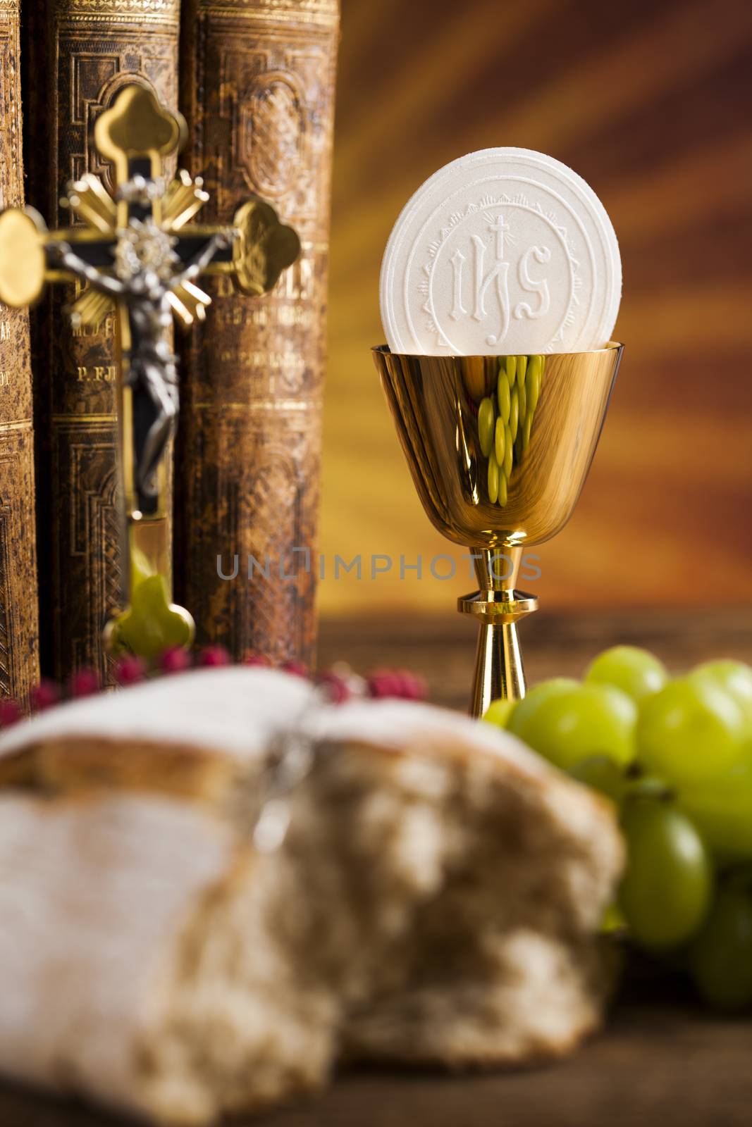 Eucharist, sacrament of communion background  by JanPietruszka