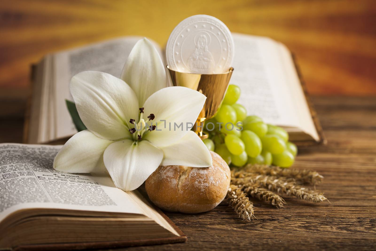 Eucharist, sacrament of communion background