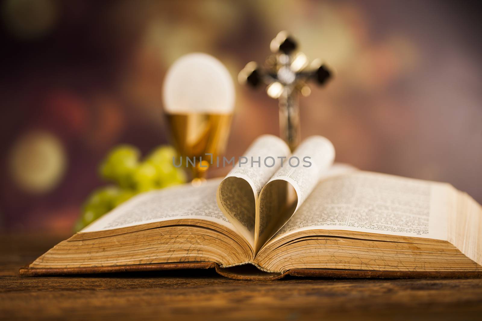 Bible, Eucharist, sacrament of communion background  by JanPietruszka