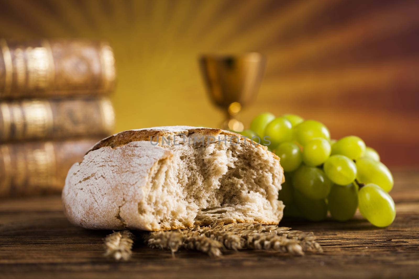 Holy Communion Bread, Wine for christianity religion