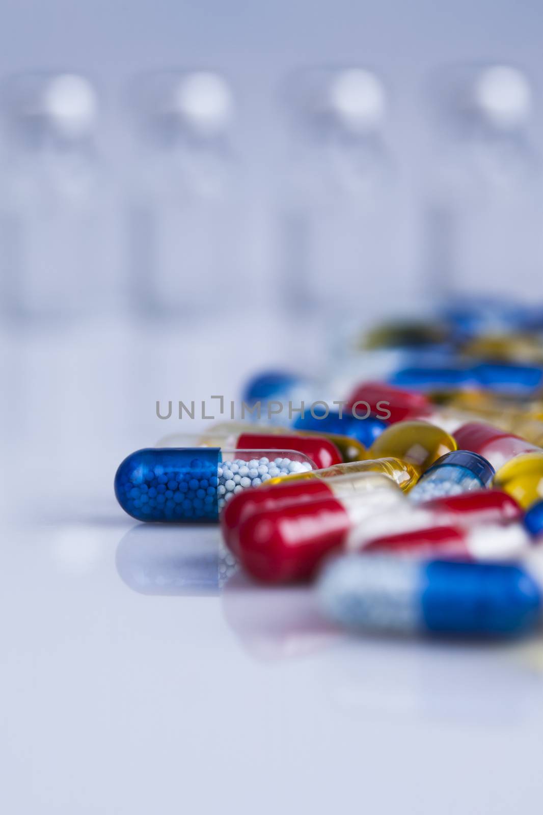 Pills, Tablets, Capsule, Medical background