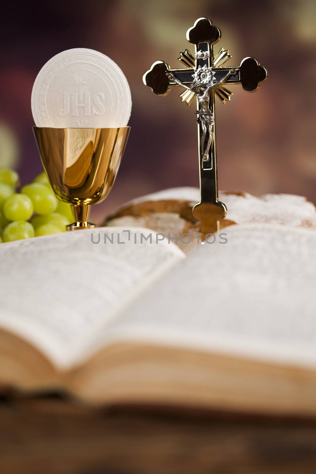 Bible, Eucharist, sacrament of communion background  by JanPietruszka