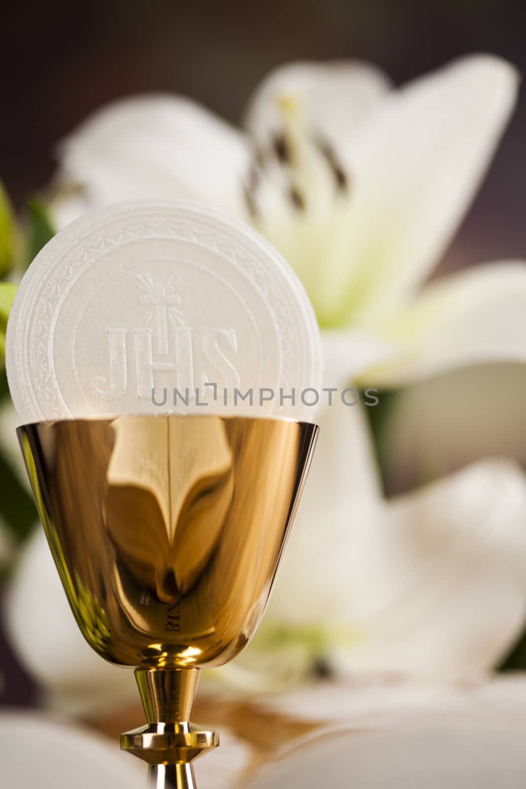 Symbol christianity religion, communion background  by JanPietruszka